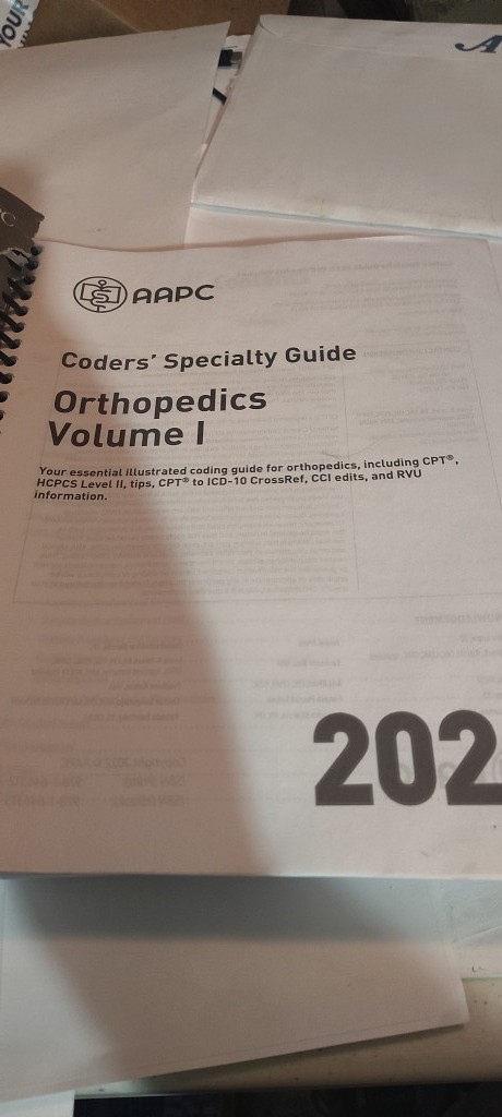 2022 AAPC coders specialty guide orthopedics volume 1 book
