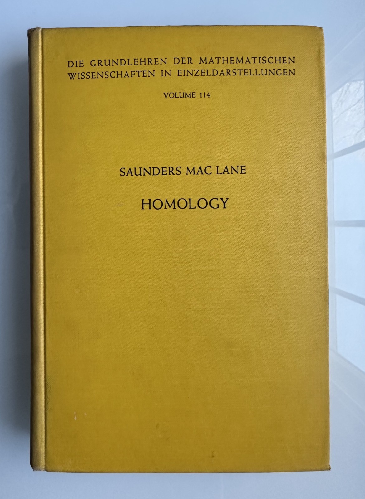 Saunders MAC LANE / Homology 1963 FIRST EDITION Hardcover