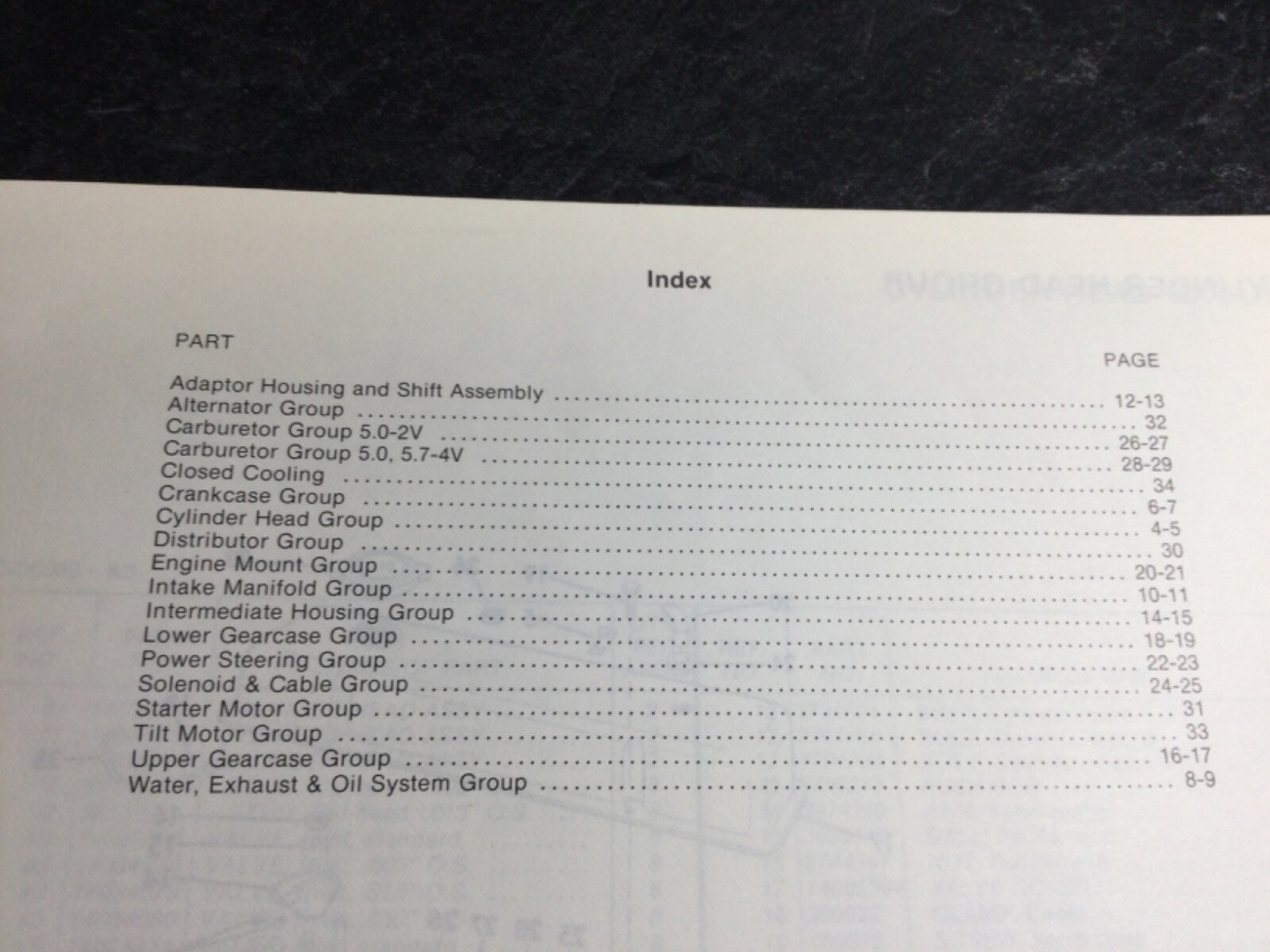 1983 OMC 5.0L & 5.7L V8 Stern Drive Parts Catalog GM 305 & 350 C.I 2V & 4V