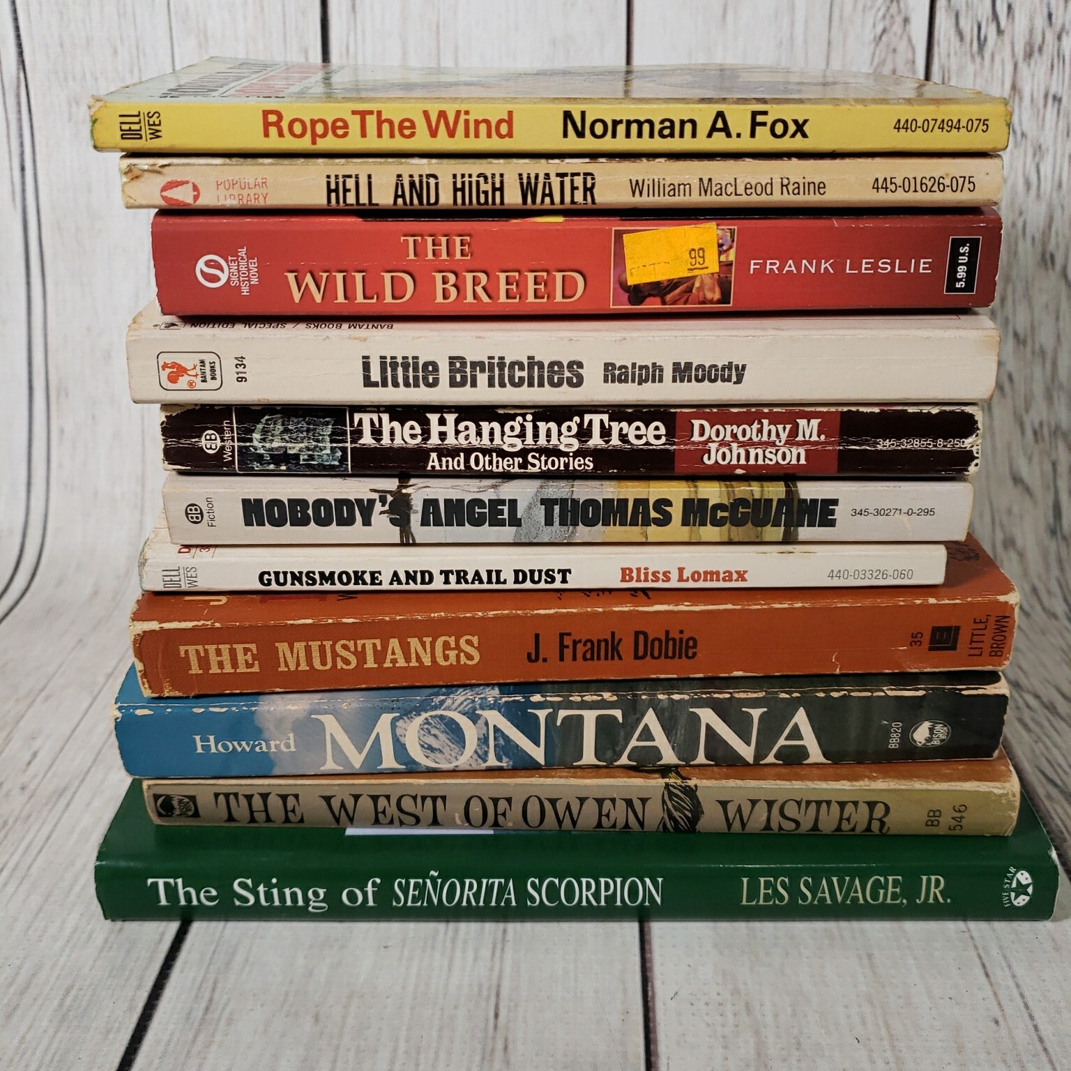 LOT OF 11 Western Adventure Cowboy Horses Paperback Books Various Author VINTAGE