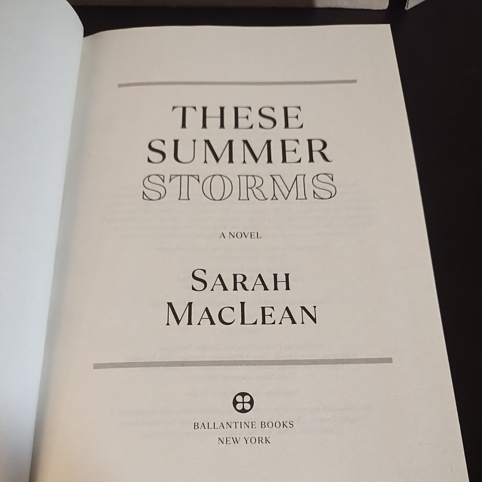 These Summer Storms : A Novel Hardcover Sarah MacLean
