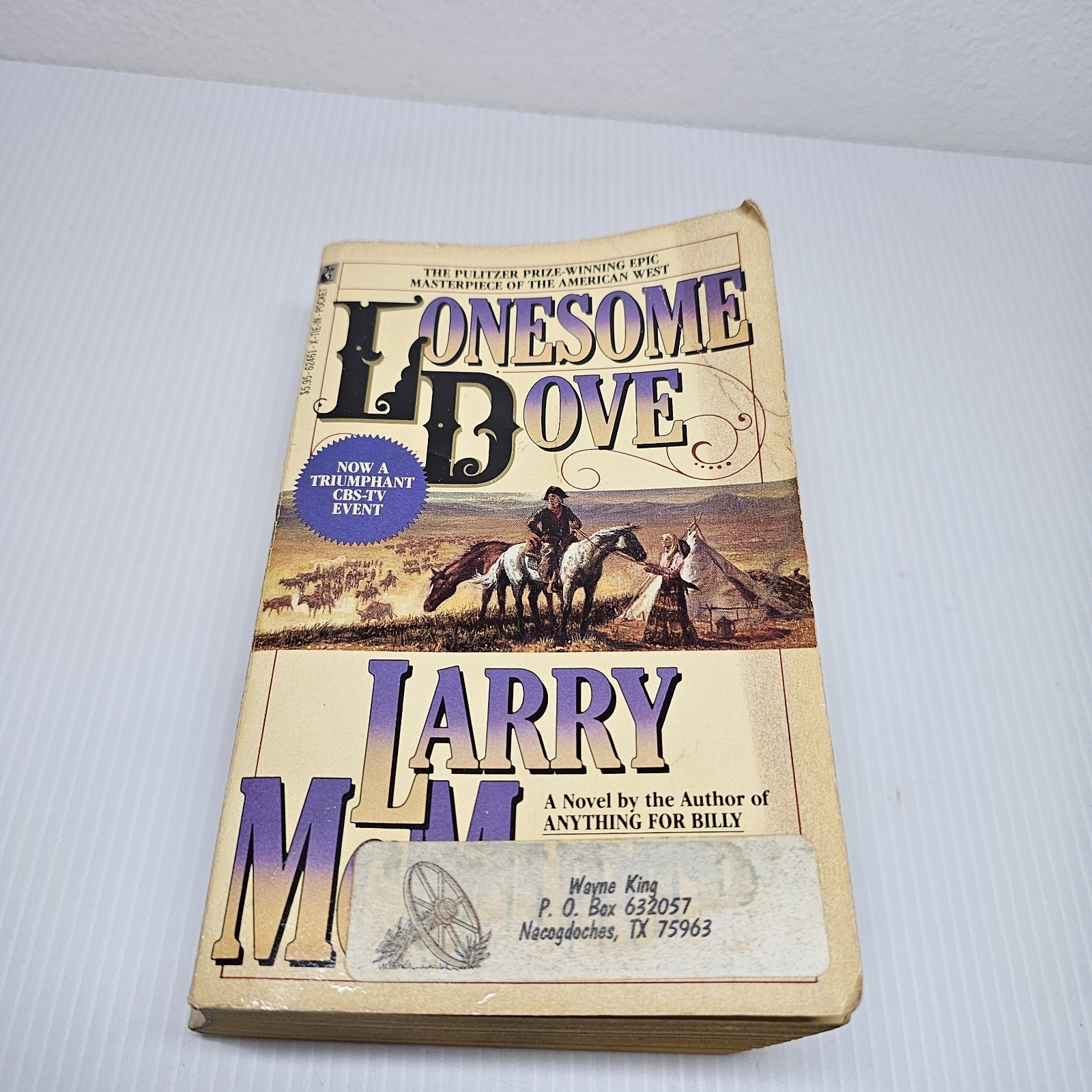 Lonesome Dove Larry McMurtry 1986 Pocket Books Cattle Drives Paperback Book