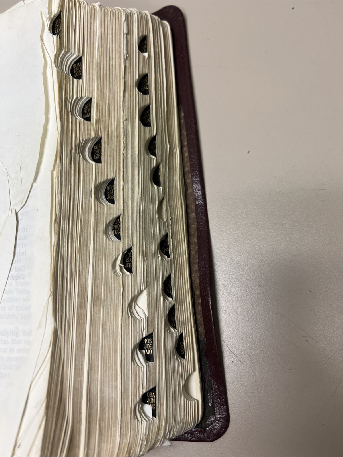 ✝️ NIV Ryrie Study Bible 1994 Text THUMB INDEXED 1994 Bonded Leather