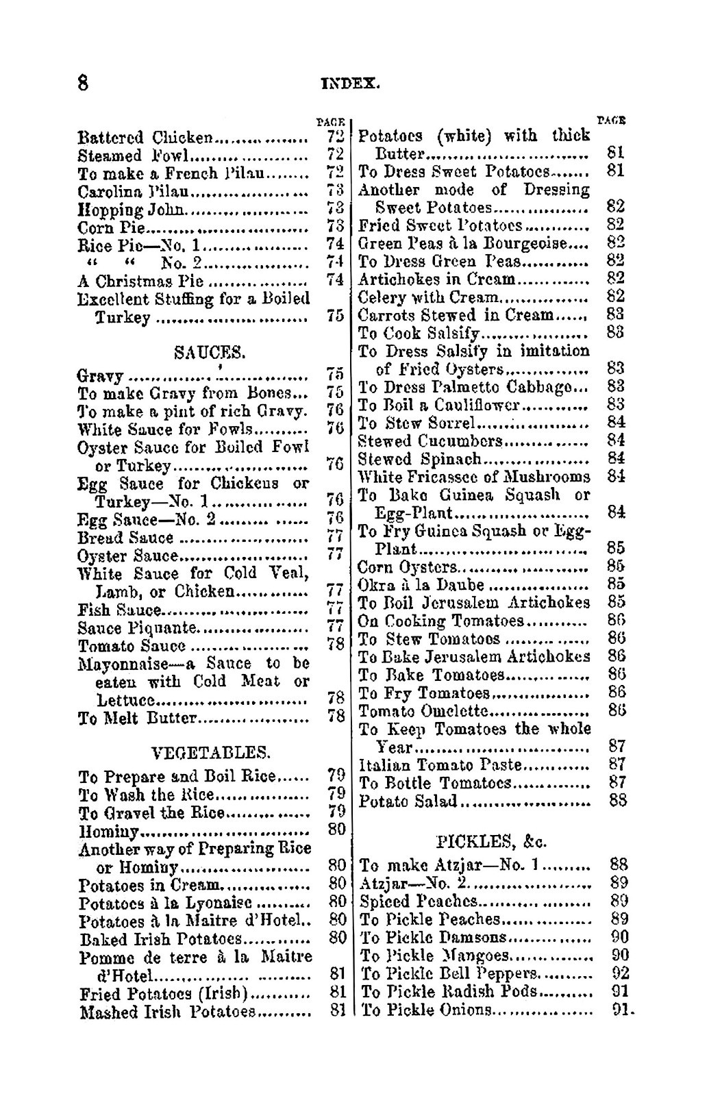 1855 House And Home Or The Carolina Housewife Vintage Cook Book 172 Pages