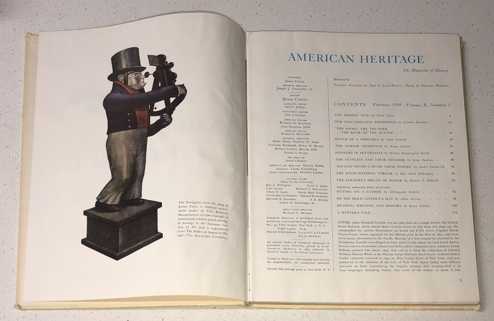 American Heritage February 1959 Volume X Number 2 Early Marine Officer Cover