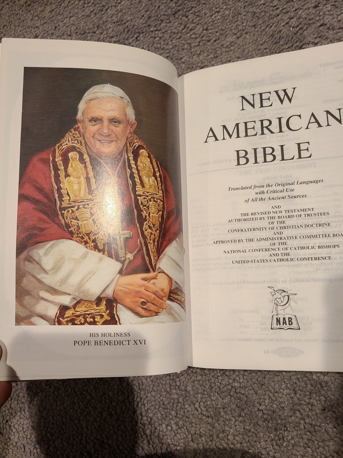 Holy Bible – Dove of Peace – Catholic Edition – New American Bible