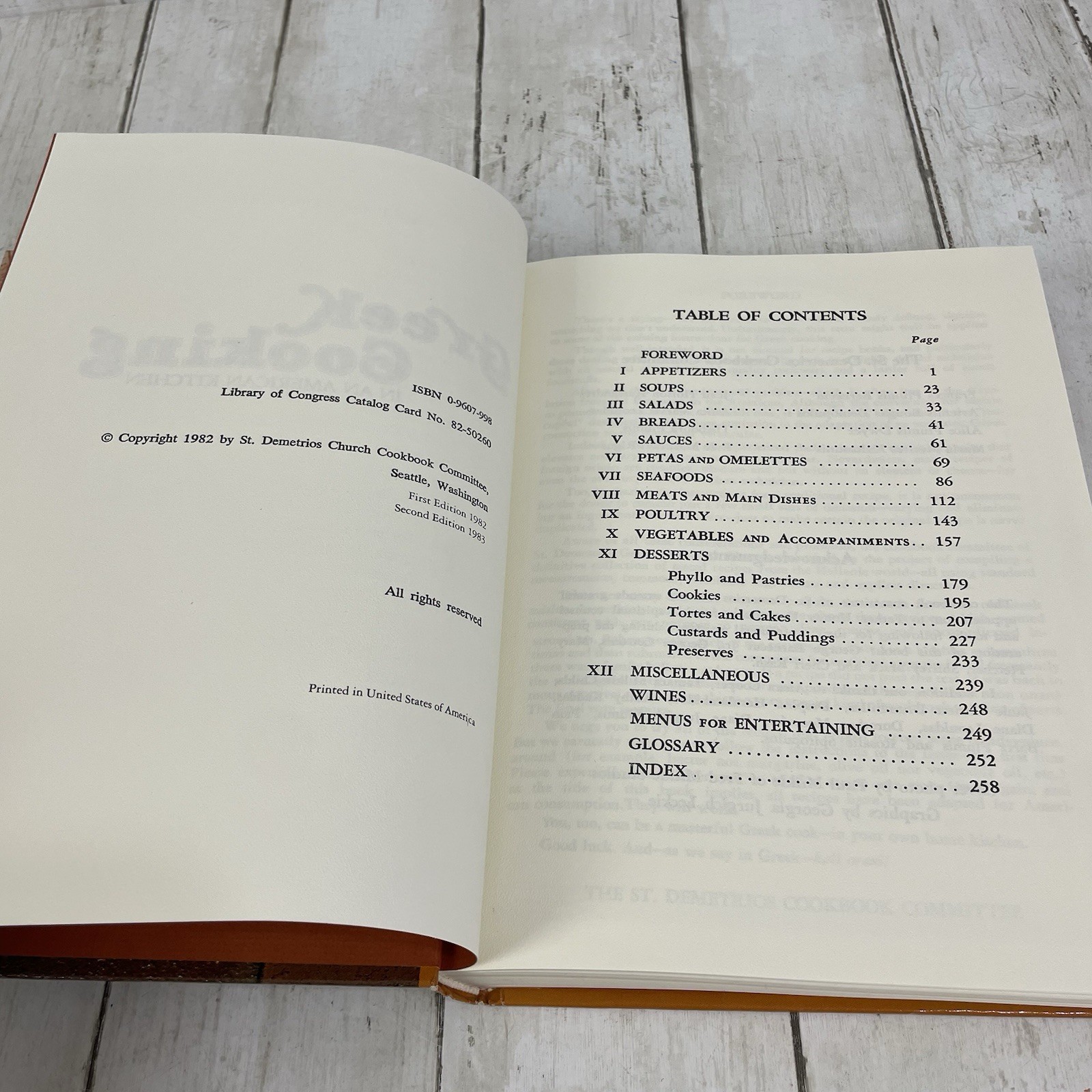 Greek Cooking In An American Kitchen Hardcover Second Edition 264 Pages 1983