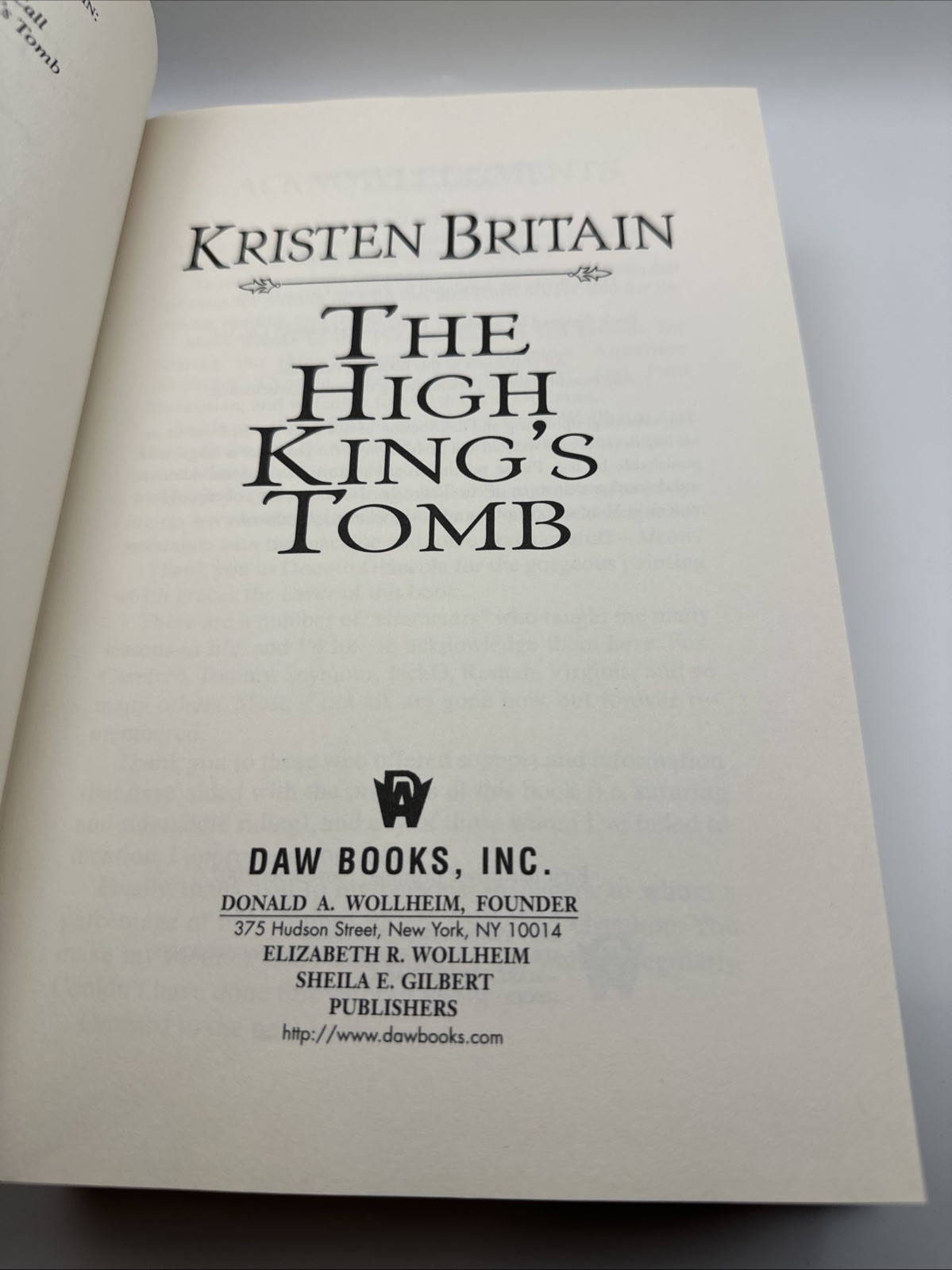 The High King’s Tomb by Kristen Britain (2007, Hardcover, 1st Edition 1st Print)