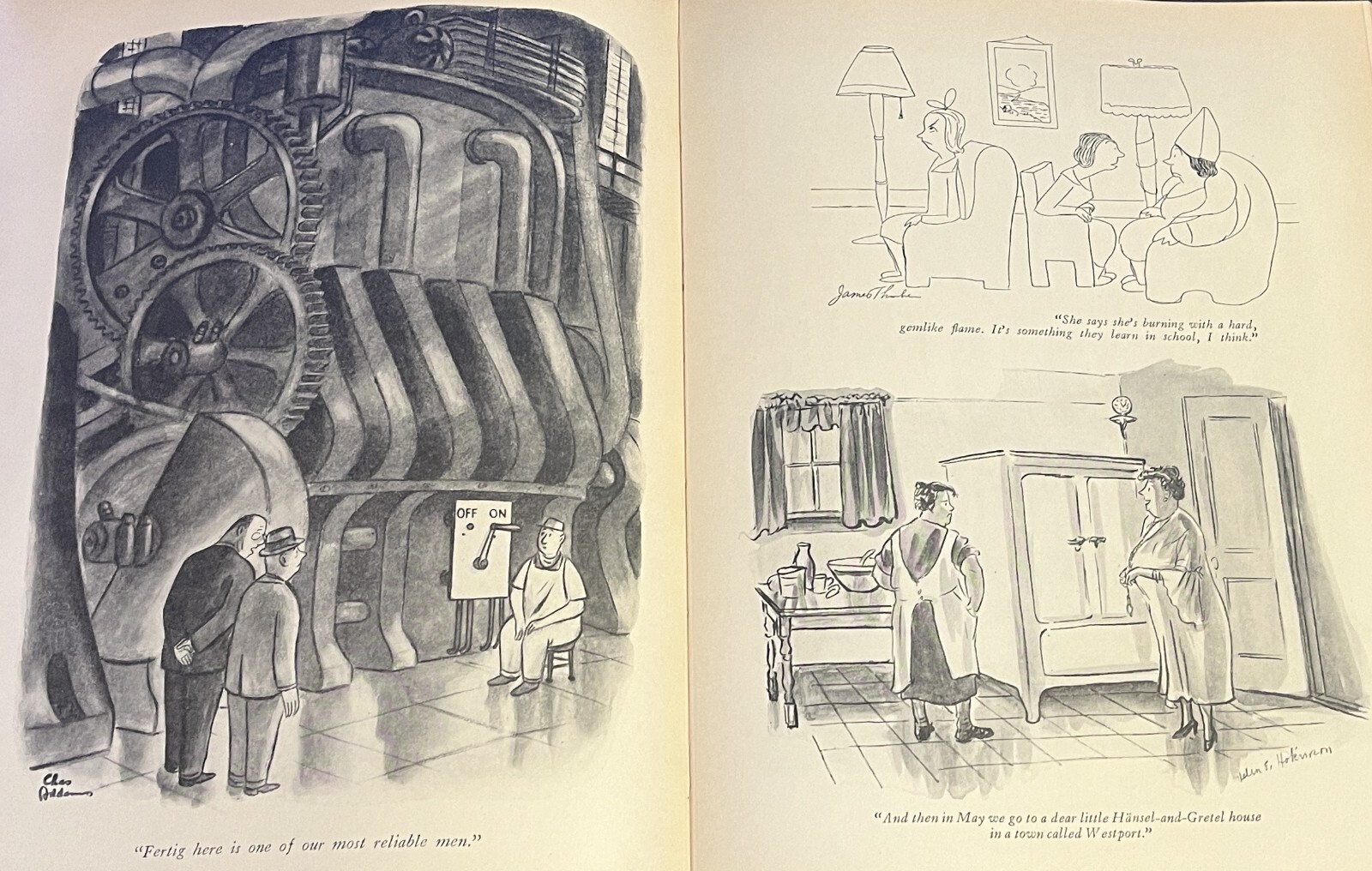 THE 1940 NEW YORKER CARTOON ALBUM Random House CARTOONS Satire Humor Clean Pages