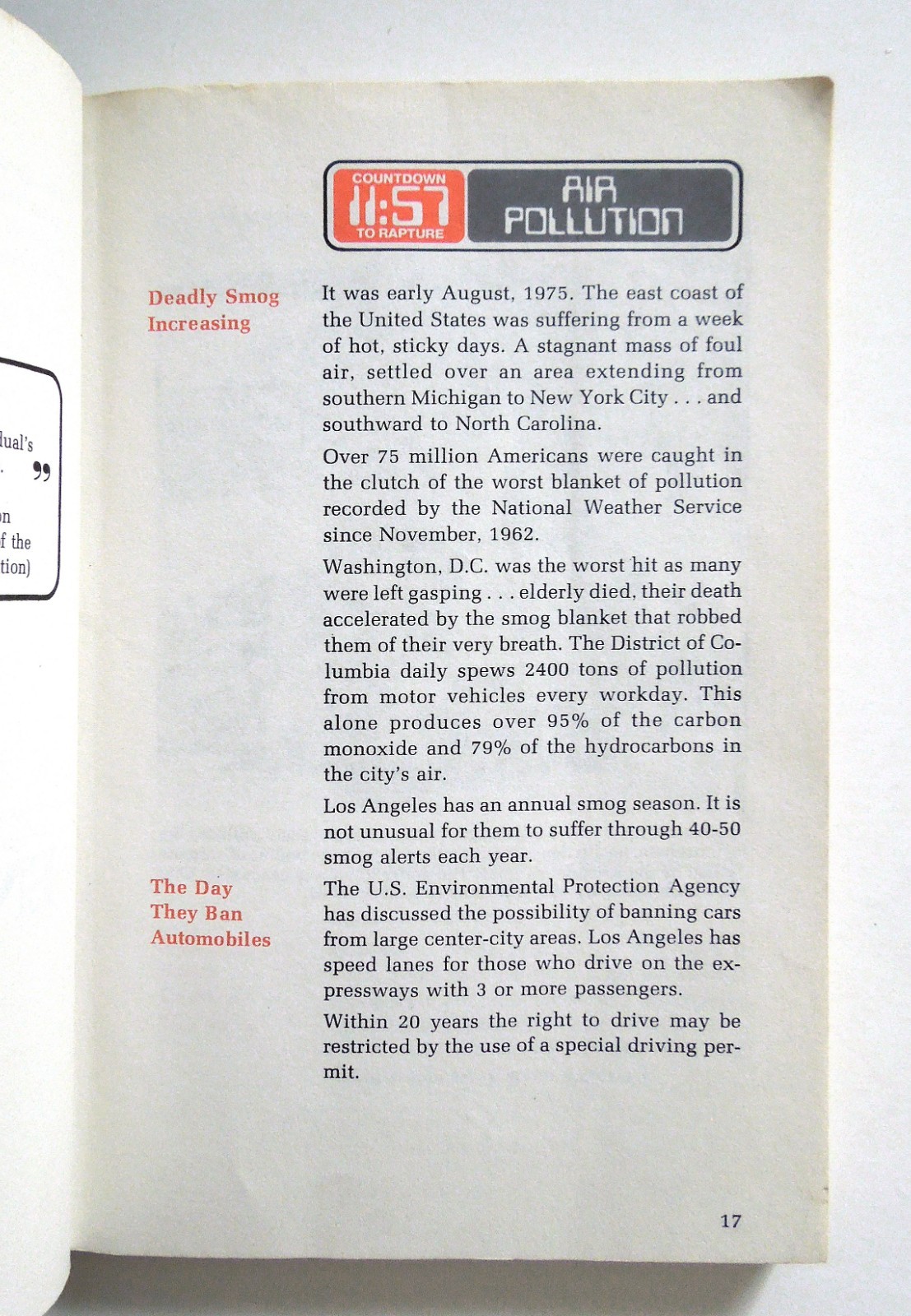 Countdown to Rapture – Salem Kirban, 1977 sc, Harvest House