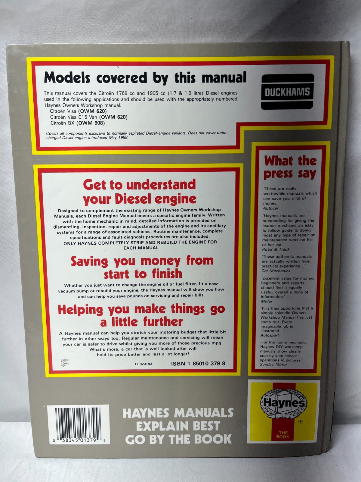 Haynes – Citroen Diesel Engine 1.9 & 1.7 Litre – Owners Workshop Manual