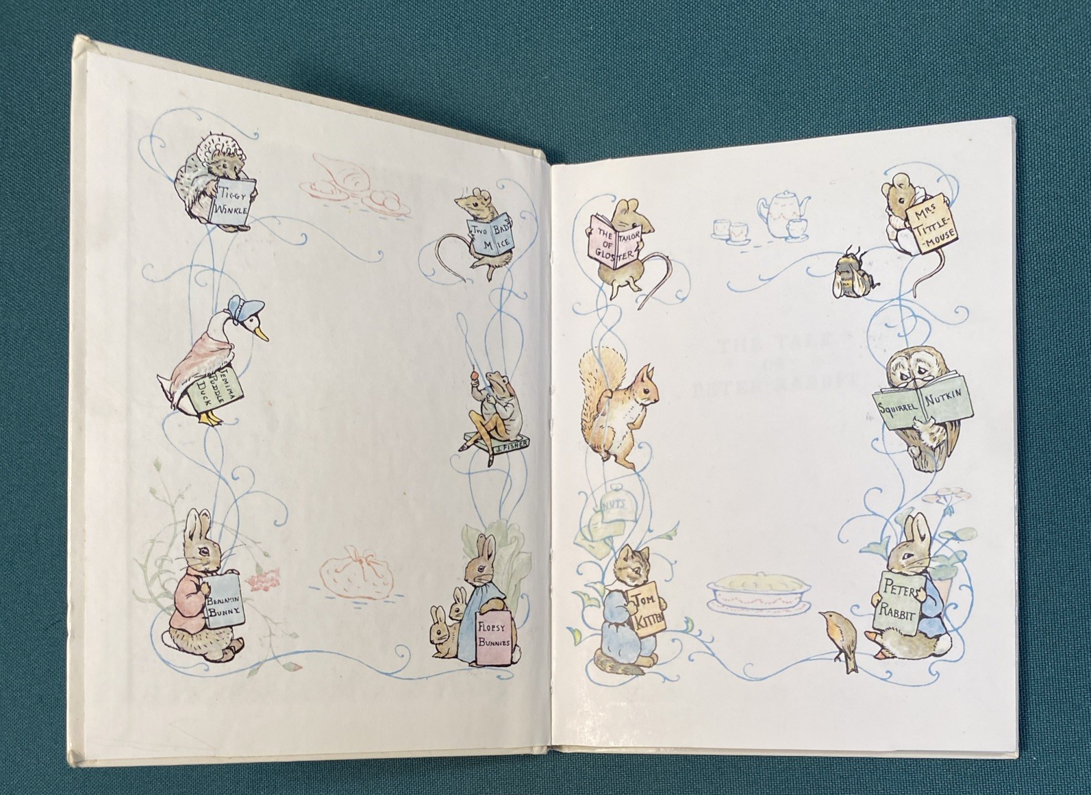BEATRIX POTTER HARDBACKS ~ F. Warne & Co. ~ Small Matching Set 1-4 PETER RABBIT