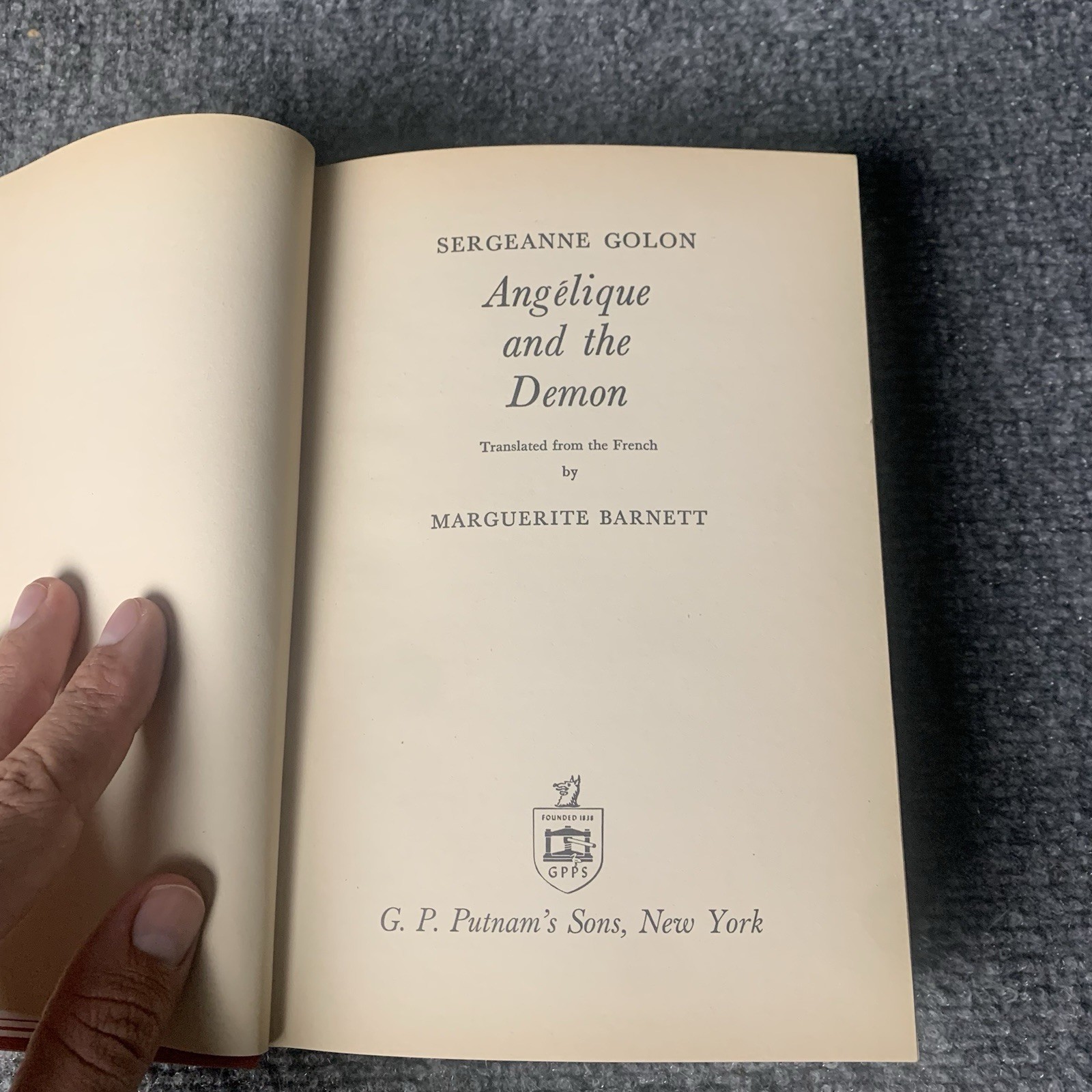 Angelique and the Demon by Sergeanne Golon Hardcover, Book, Vintage 1973