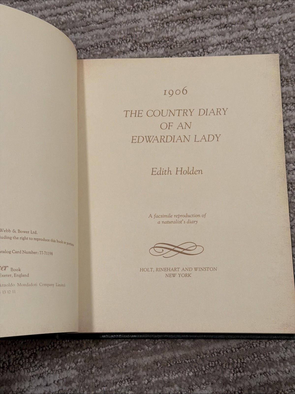 The Country Diary of an Edwardian Lady by Edith Holden – Hardcover Book 1977
