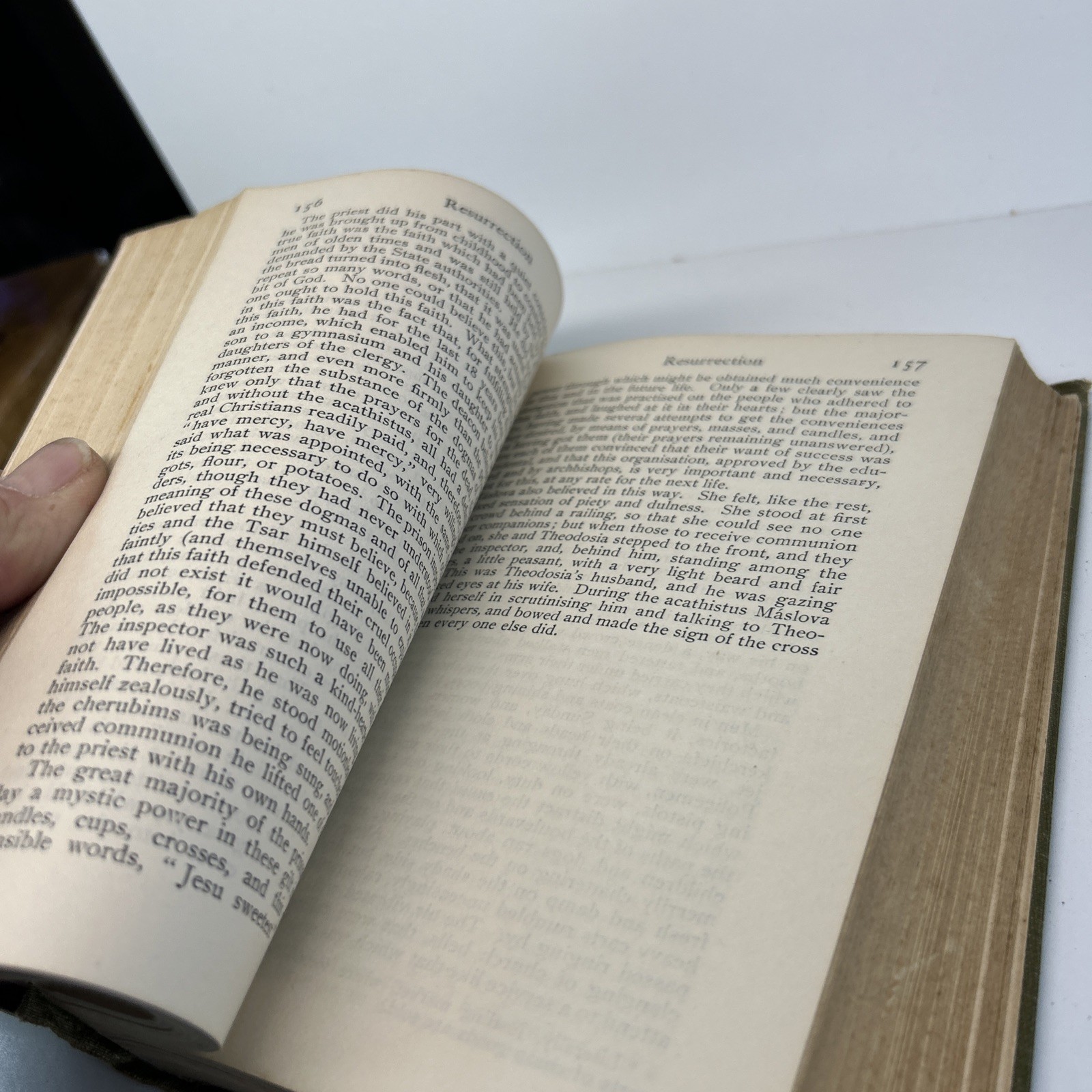 Tolstoy Resurrection 1899 Antique Hardcover Reading Novel Book Grosset & Dunlap