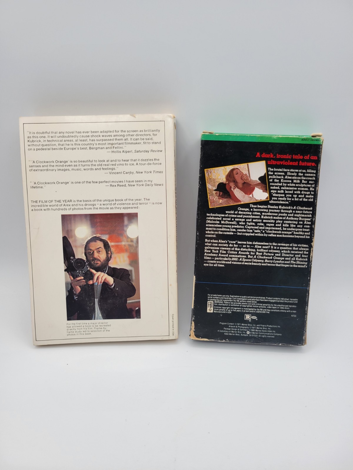 A Clockwork Orange VHS & Book Ballentine Paperback 1970s Stanley Kubrick’s