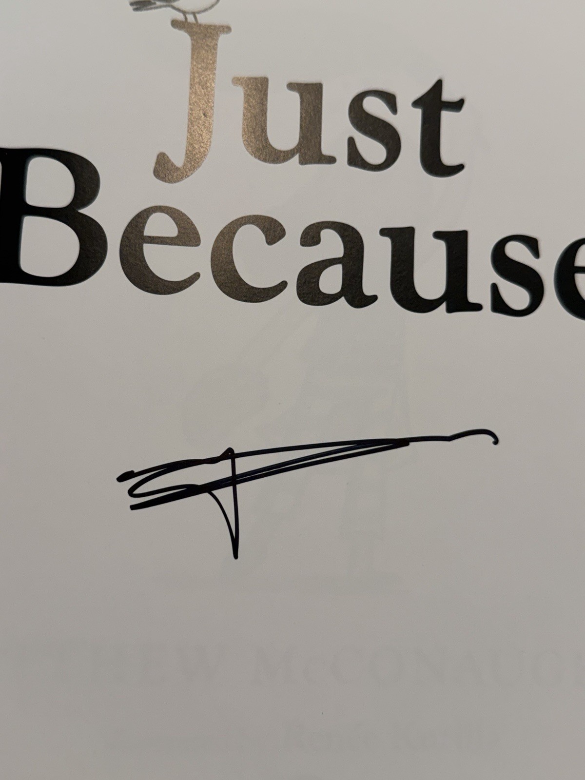AUTOGRAPHED Matthew McConaughey SIGNED Book Just Because AUTOGRAPH #5