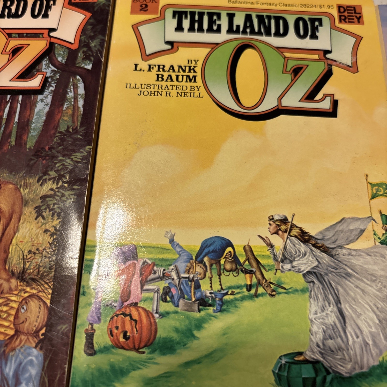 Lot of 7 Wizard of Oz Del Rey Paperback L. Frank Baum Vol 1-7 Vintage 1979 EUC