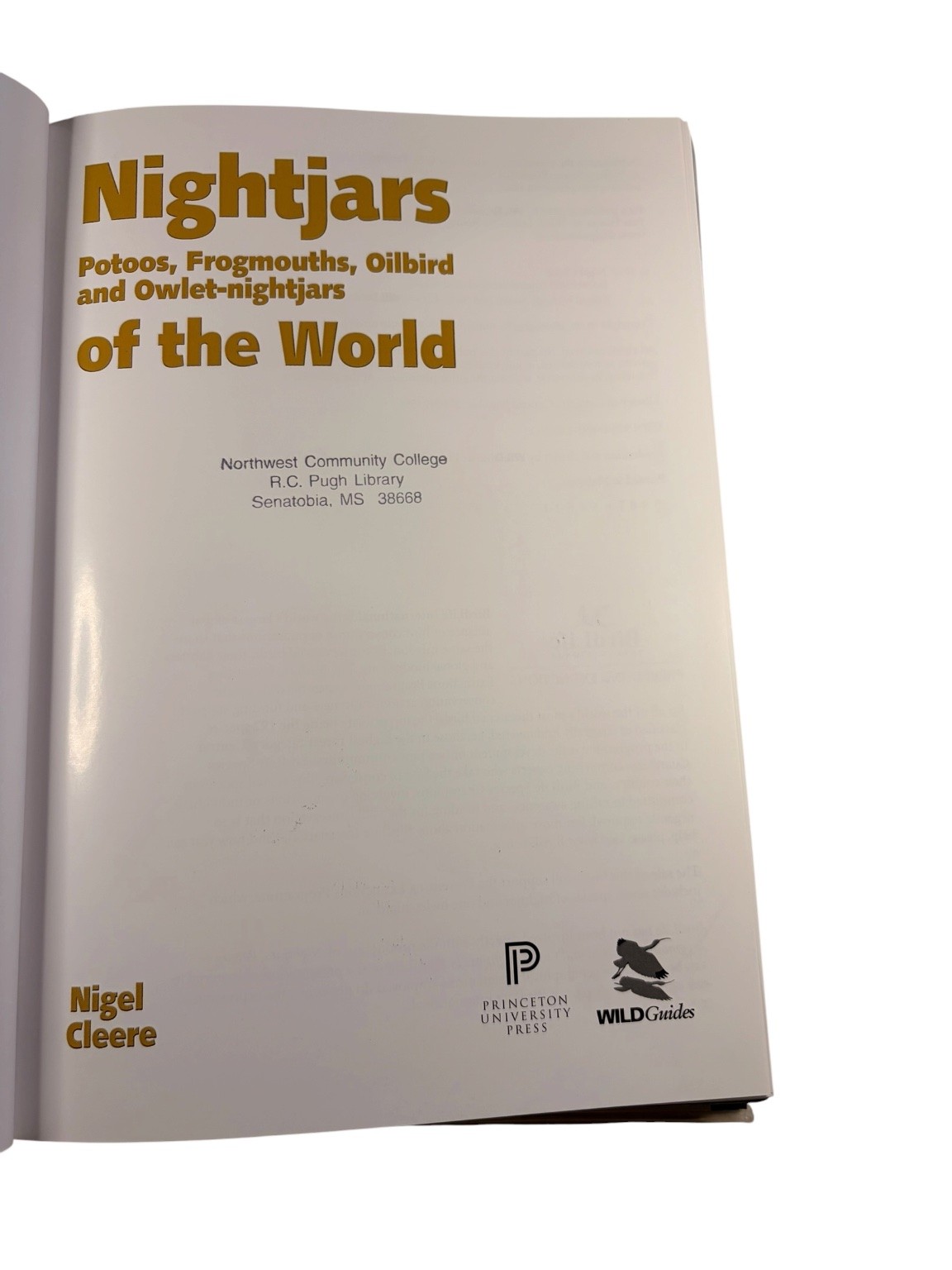 Nightjars of the World Nigel Cleere 2010 WildGuides Princeton University Press