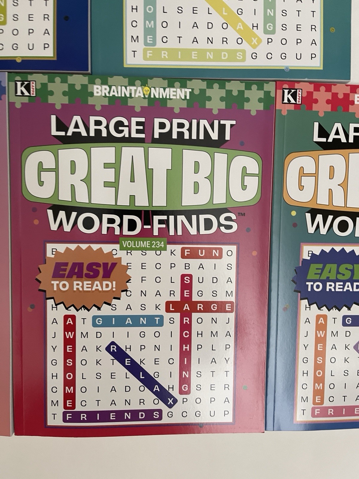 LOT 7 New Large Print GREAT BIG Word-Finds Word Search Kappa Free Shipping NEW