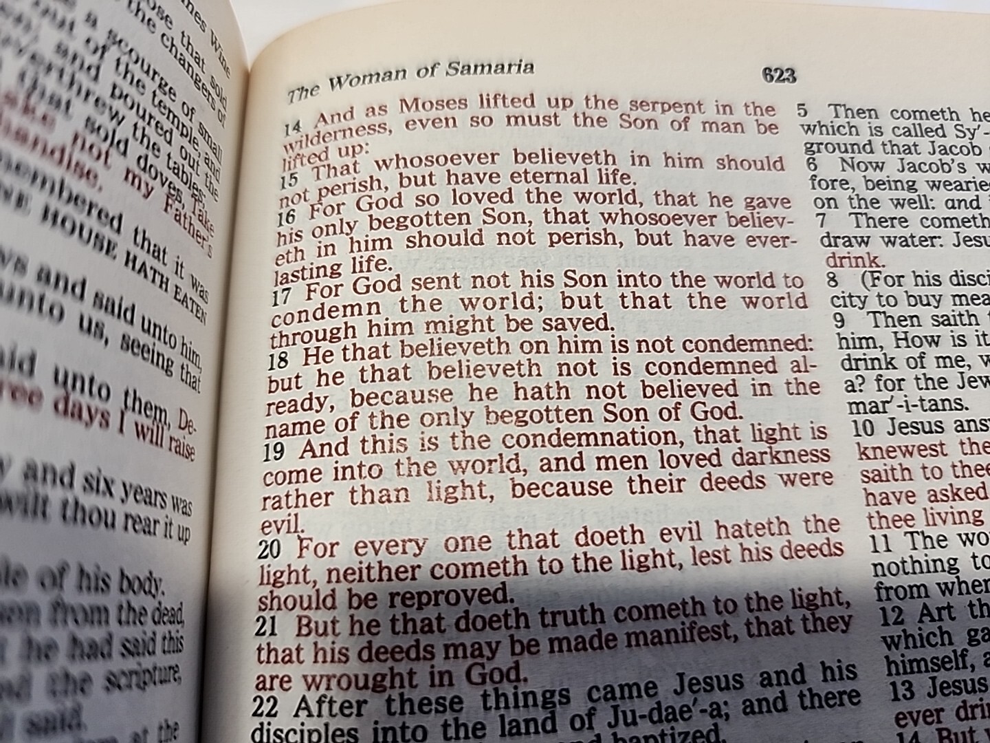 HOLY BIBLE Regency Words of Christ in Red Nelson Pub. King James Version 1977