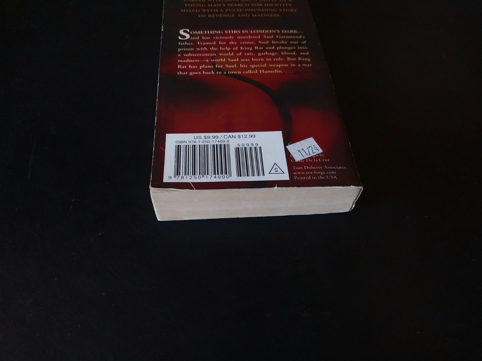 China Miéville – King Rat – Tor First Mass Market Edition First Printing 2018