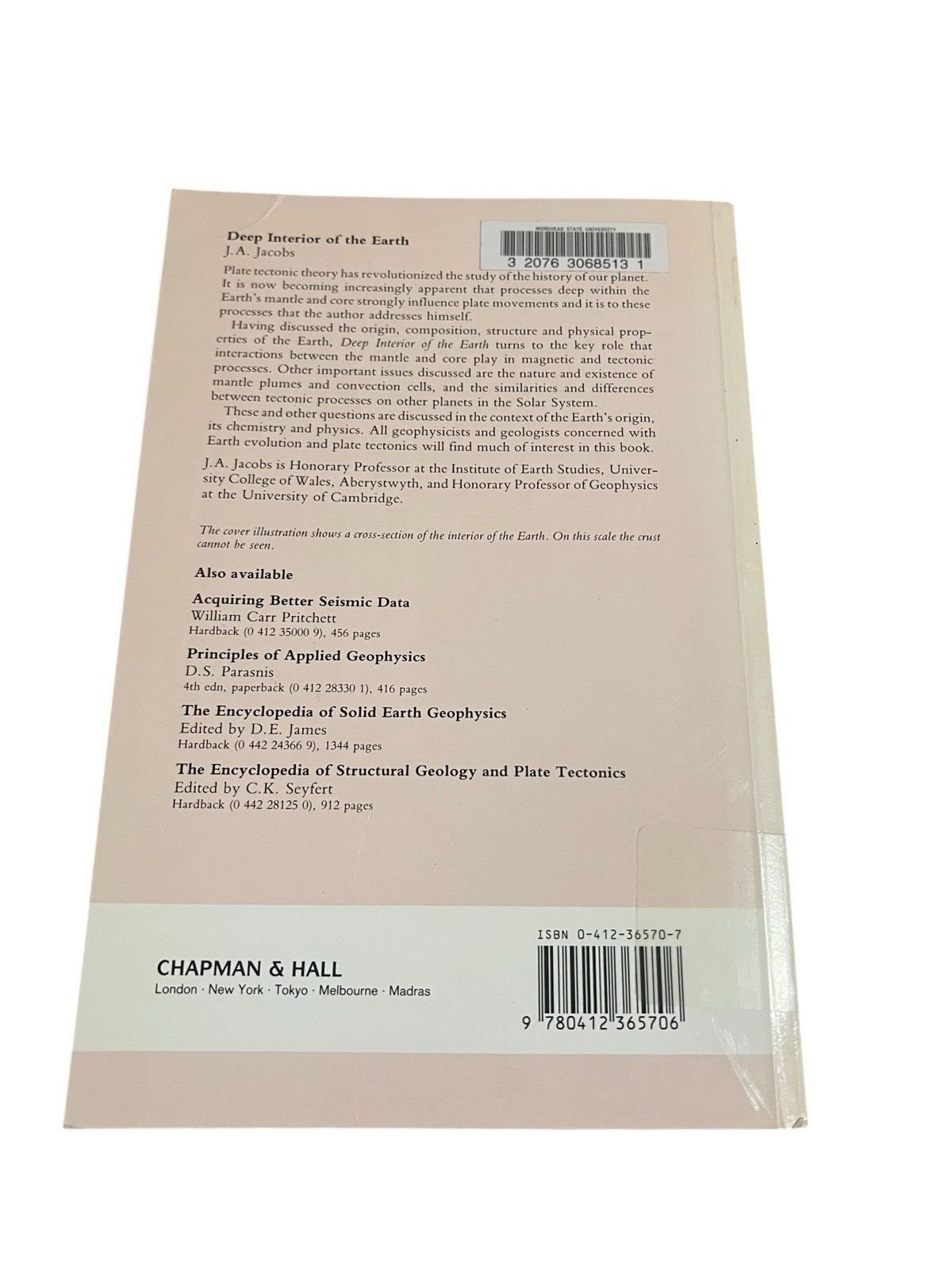 Deep Interior Of The Earth 6 By J. A. Jacobs Paperback 1992