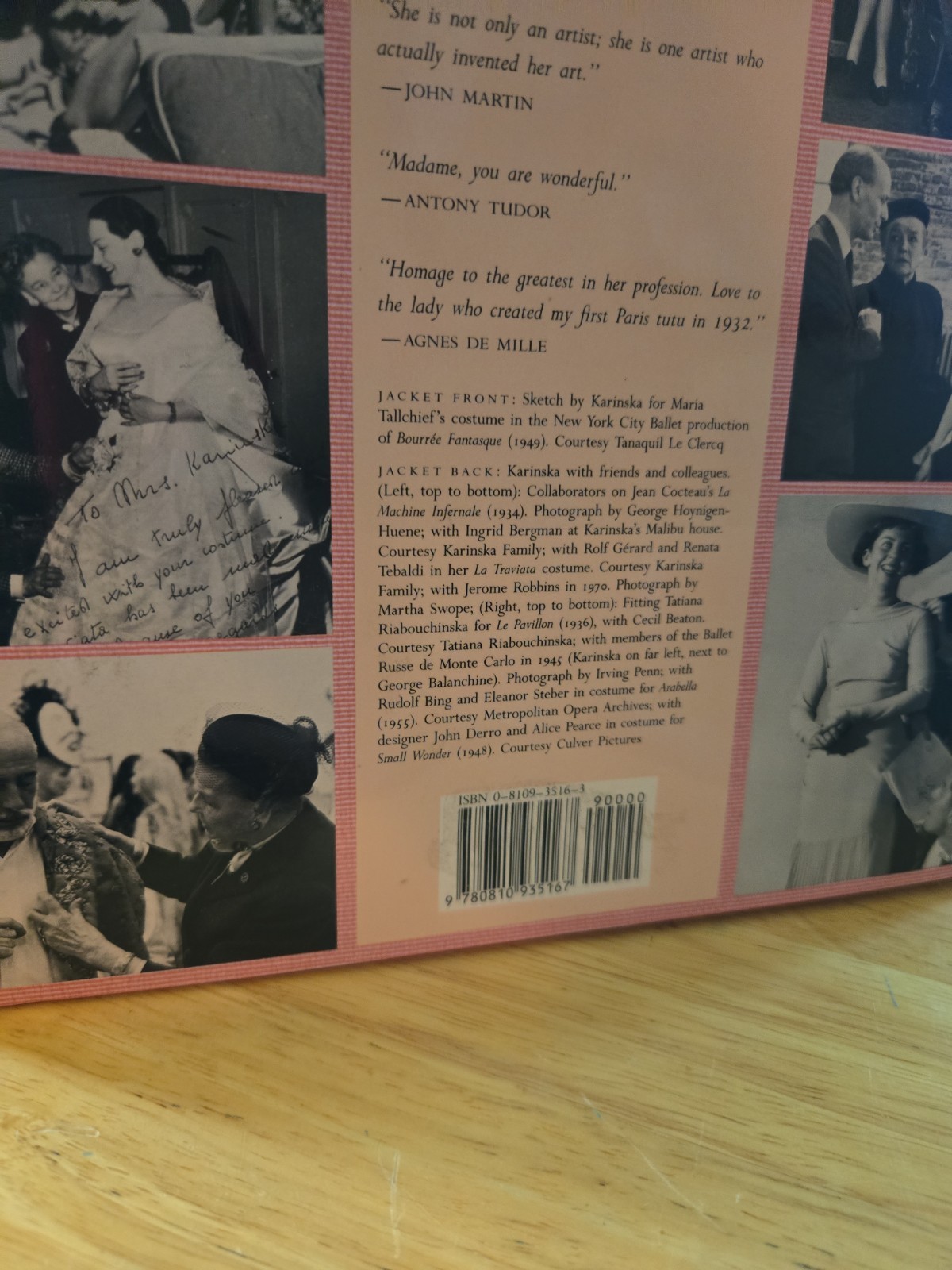 Costumes by Karinska by Toni Bentley (1995, Hardcover) Dustin Cover. Good Condit