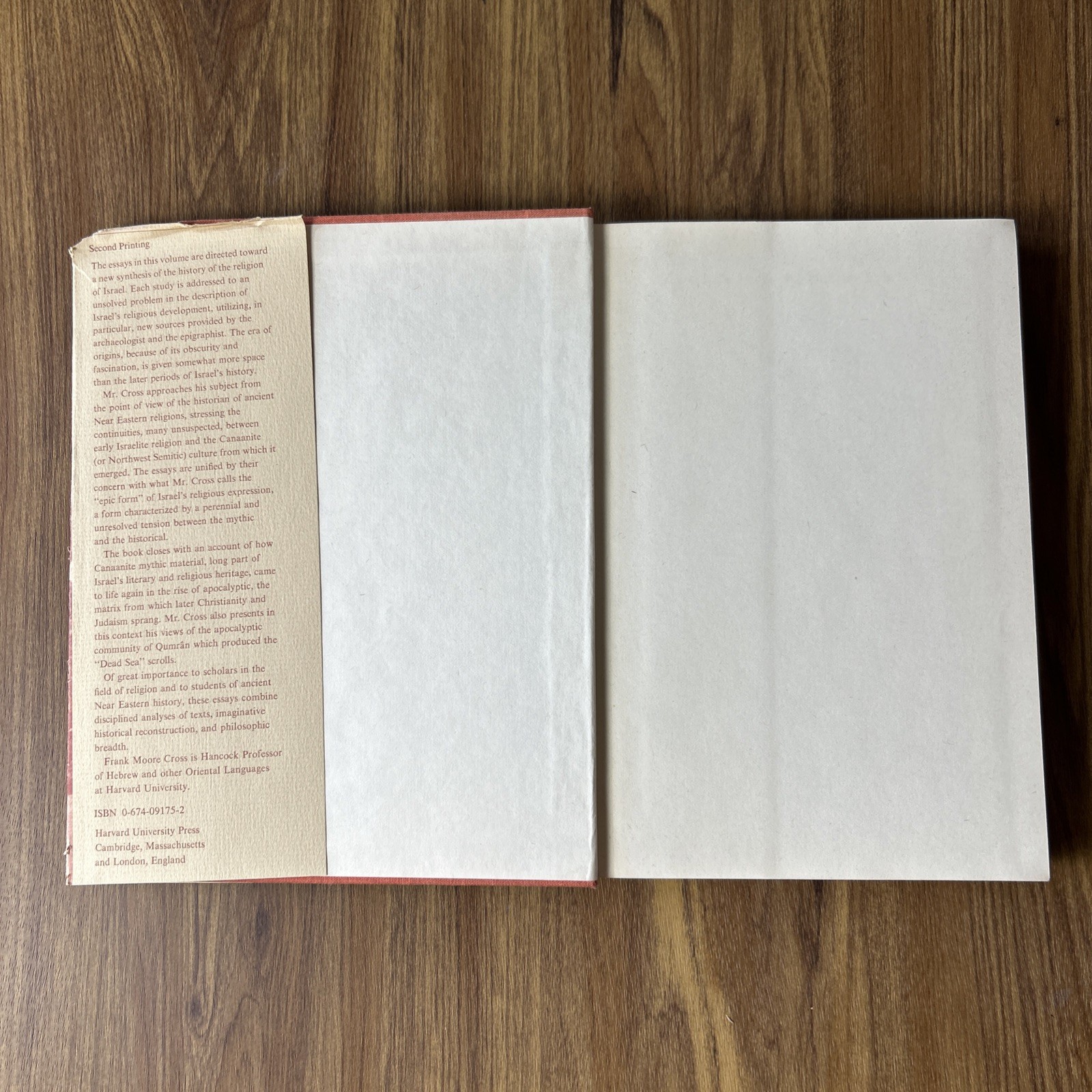 Canaanite Myth & Hebrew Epic Essays in the History of Israel Frank Moore Cross