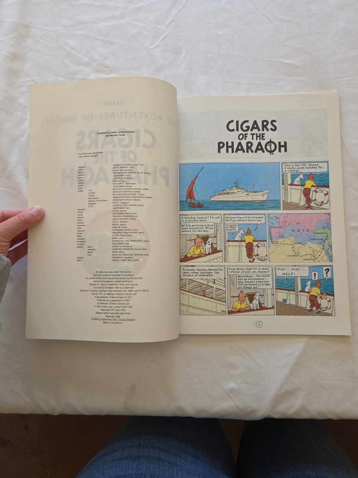 Tintin Lot Of 5 Vintage Paperback The Adventures of Tintin by Herge 1980s