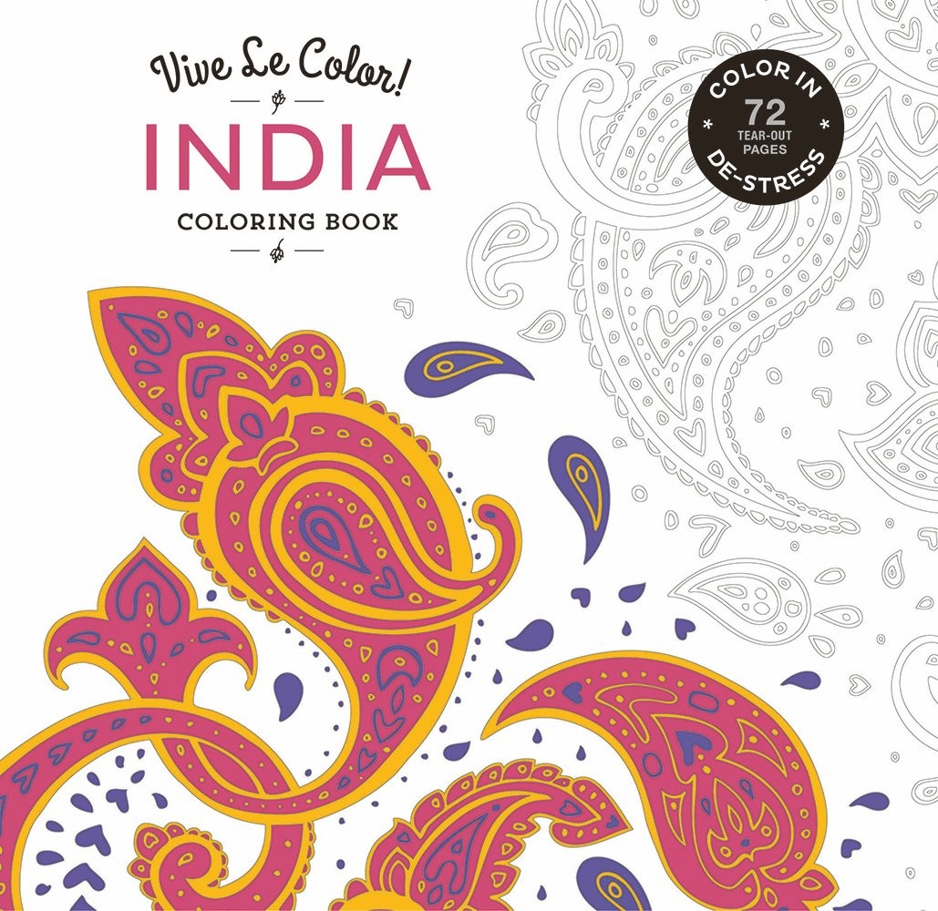 Vive Le Color! India (Adult Coloring Book): Color In; De-stress (72 Tear-out…