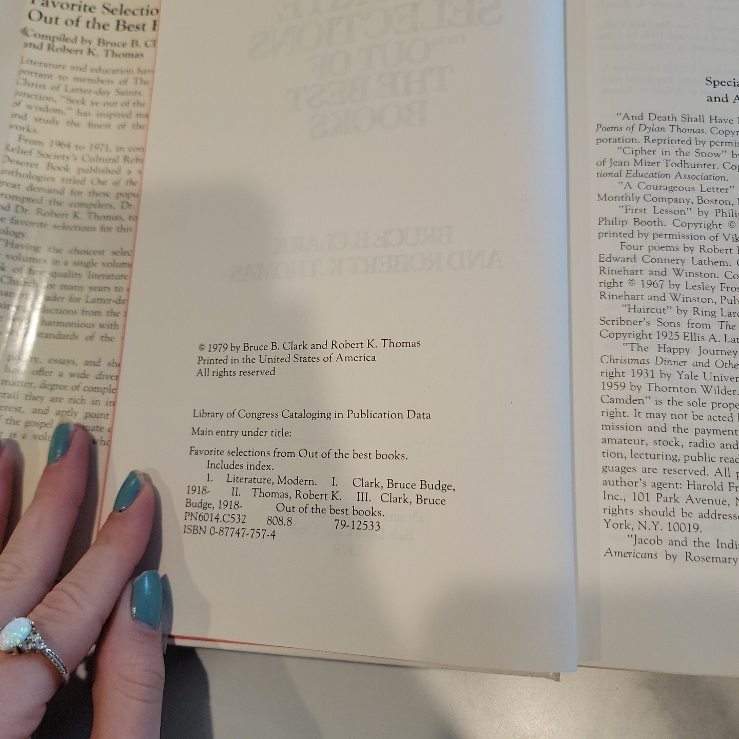 Favorite Selections from Out of the Best Books by Robert K. Thomas WORN EDGES