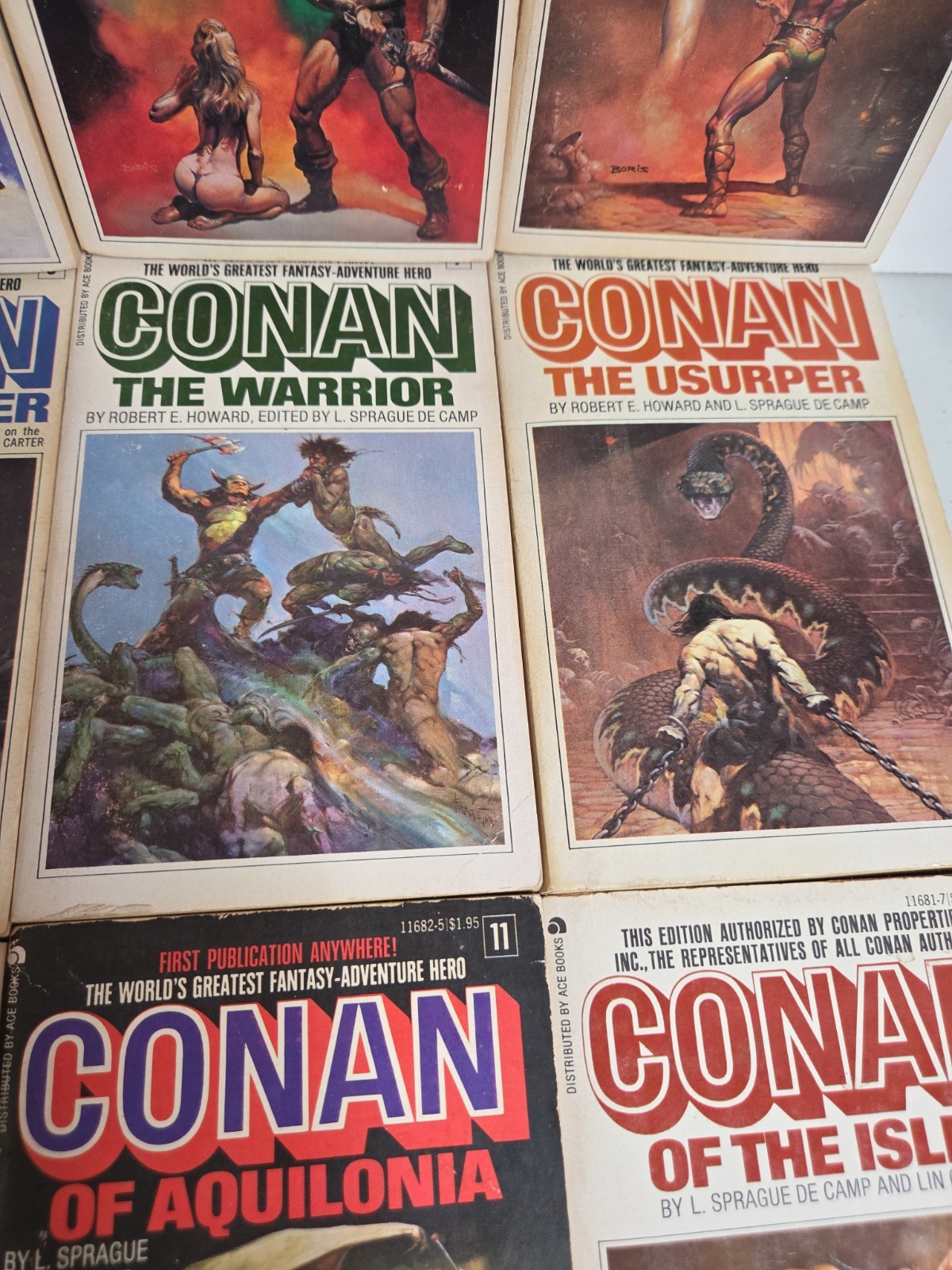 Conan Complete Main Series Robert E. Howard Ace Books Vintage Paperback Set 1-12