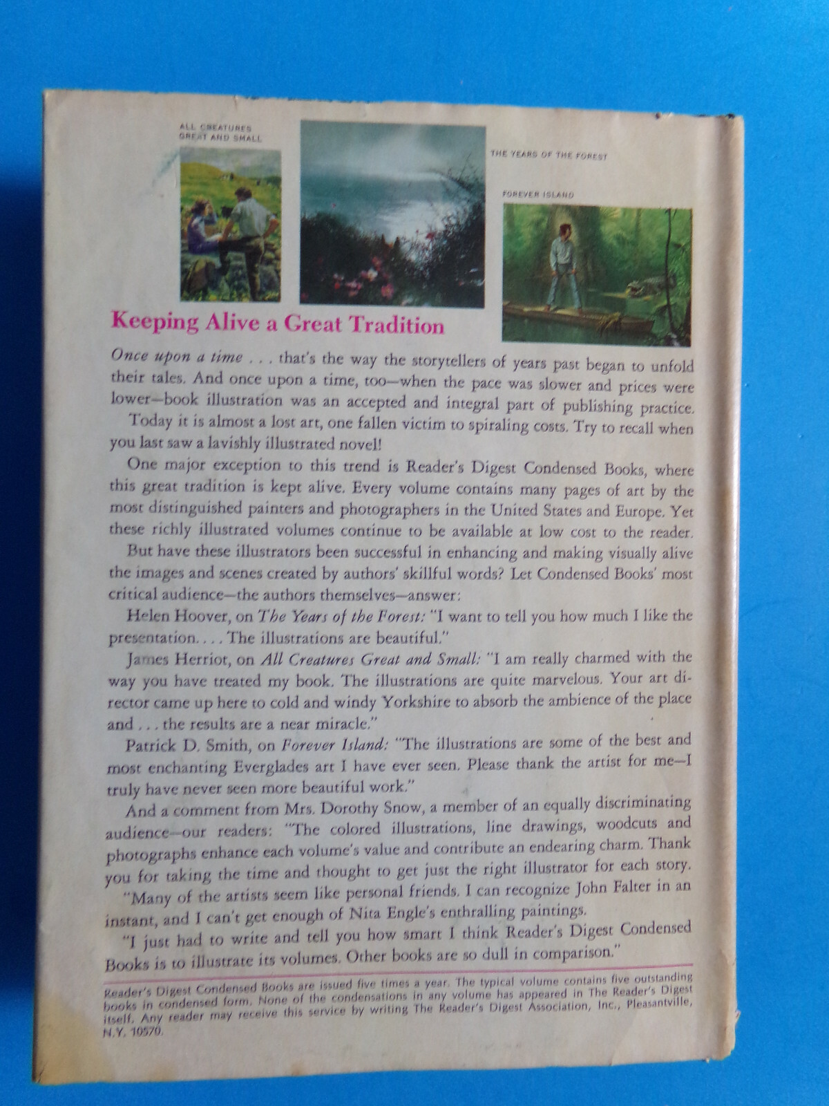 Readers Digest Cond. V.1 1975 Our John Willie Centennial Harlequin Eric Book