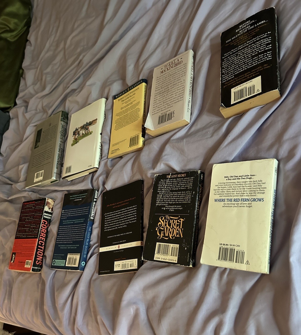 American Fiction Lot of Classics 10 books: Harper Lee, John Steinbeck, and more