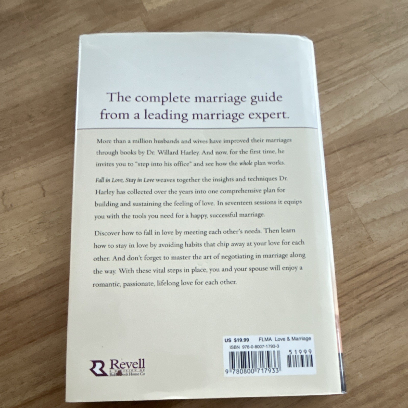 Revell Fall in Love, Stay in Love Willard F. Harley Jr. Hardcover Marriage