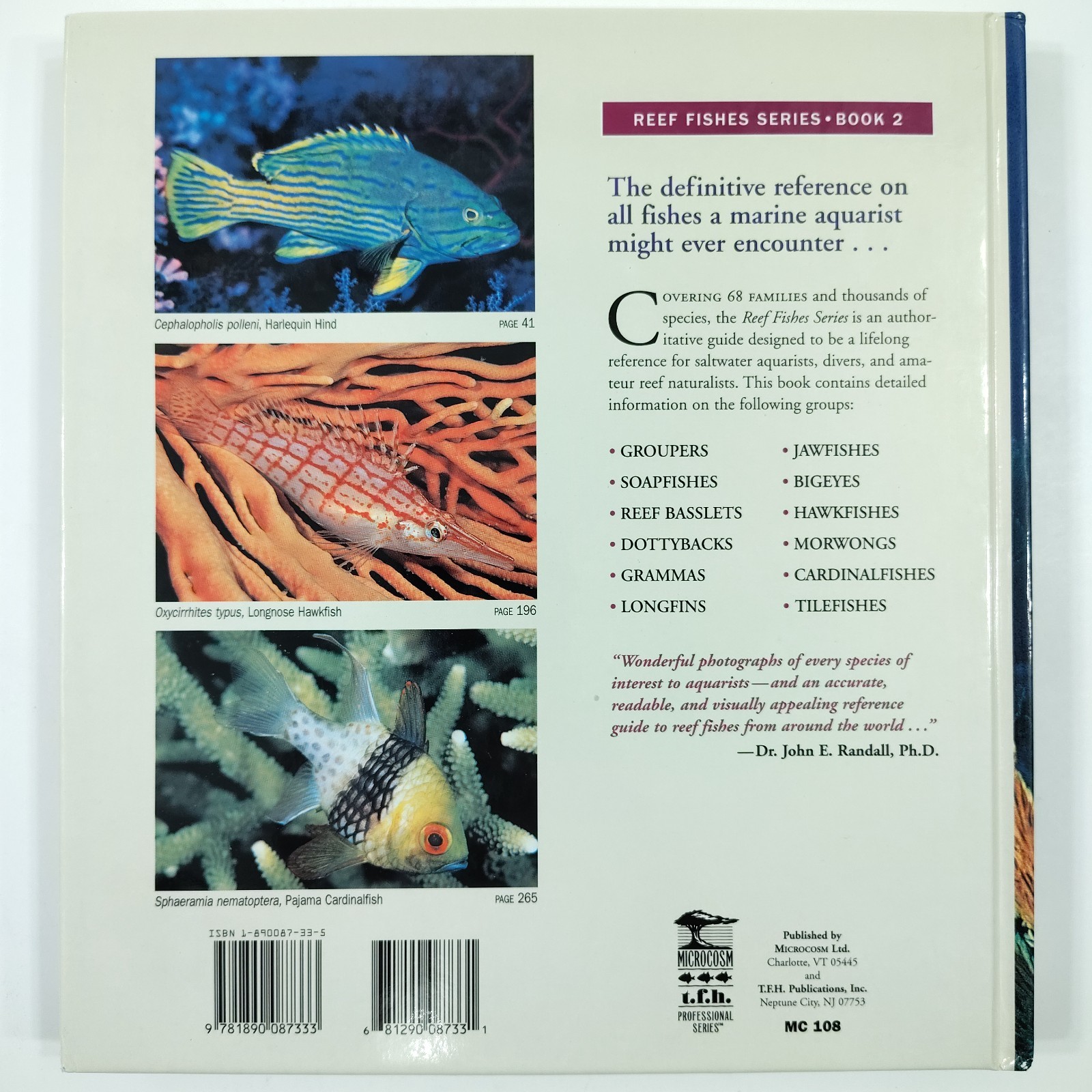 Basslets, Dottybacks & Hawkfishes [Like New] Scott Michael Aqarium Fish Families