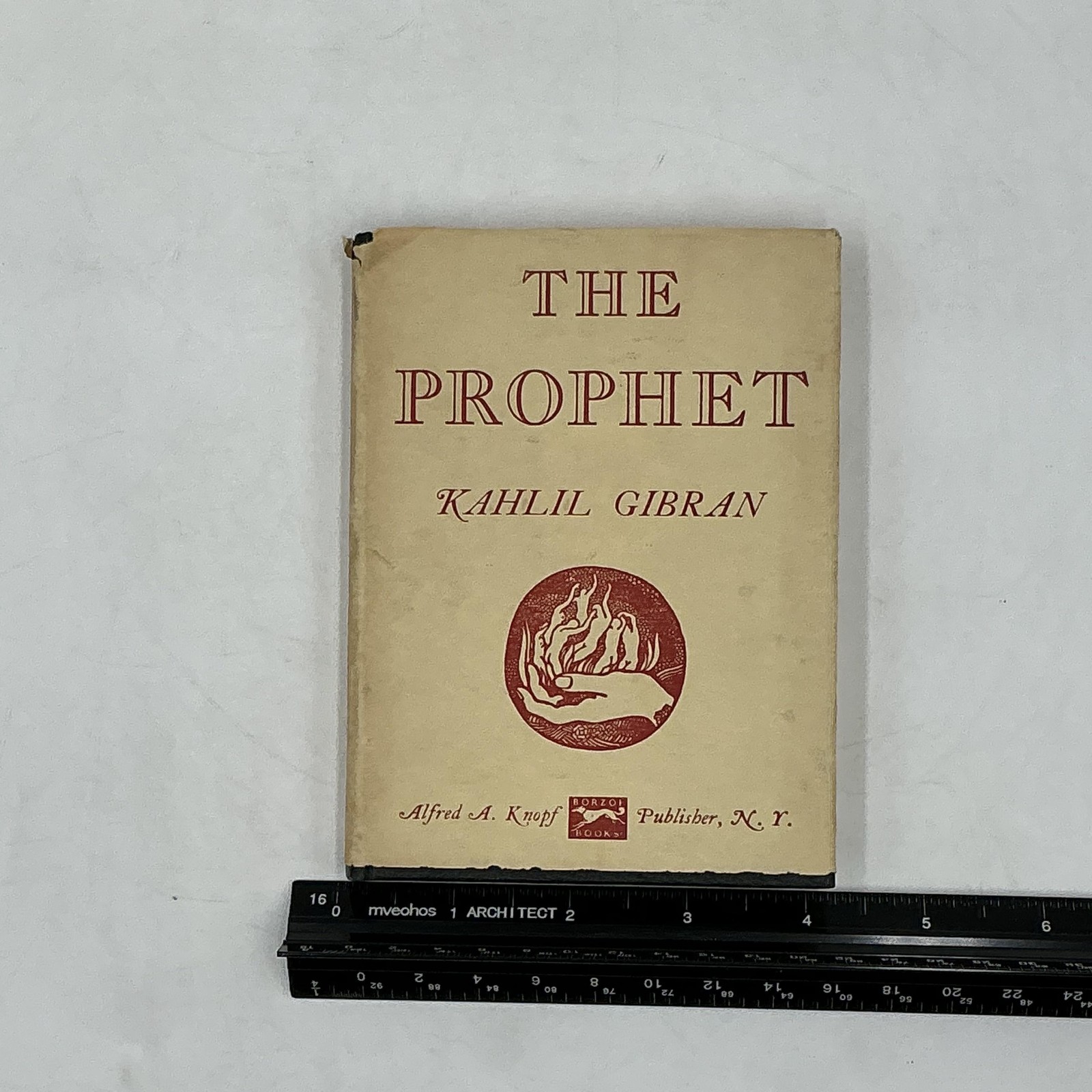 ALFRED A. KNOPF THE PROPHET KAHLIL GIBRAN 1957 HARDCOVER CREAM DUST JACKET