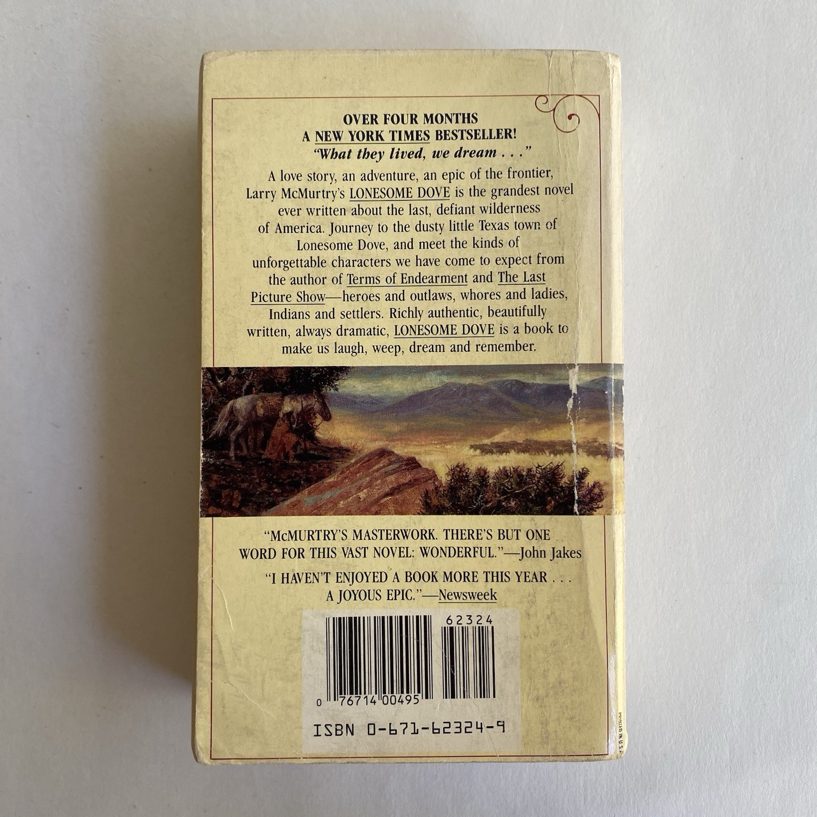 Lonesome Dove, Larry McMurtry (1986) 1st Printing Vintage Mass Market Paperback