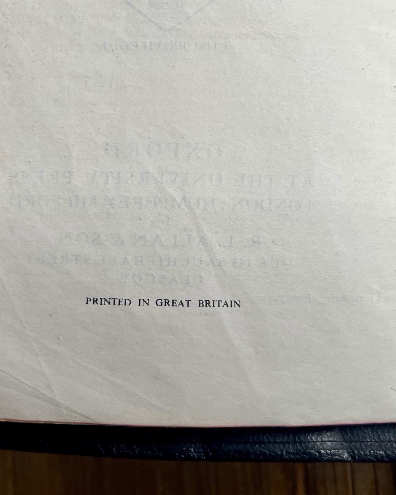 Very Rare Vintage RL Allan Oxford University Press KJV Onyx Bible Hardcover