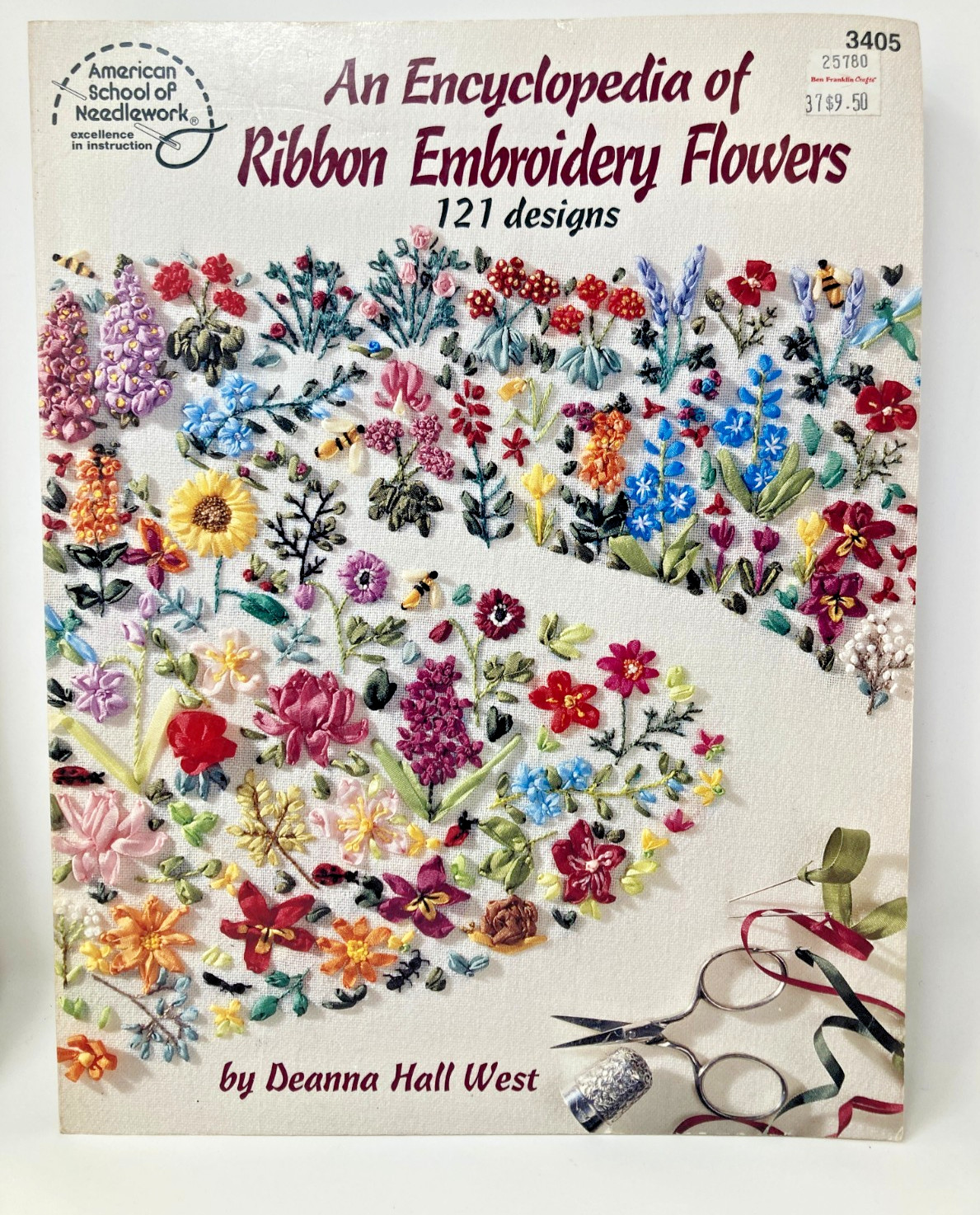 Iron On Transfers for Ribbon Embroidery & Needlework Encyclopedia Flowers Set 2