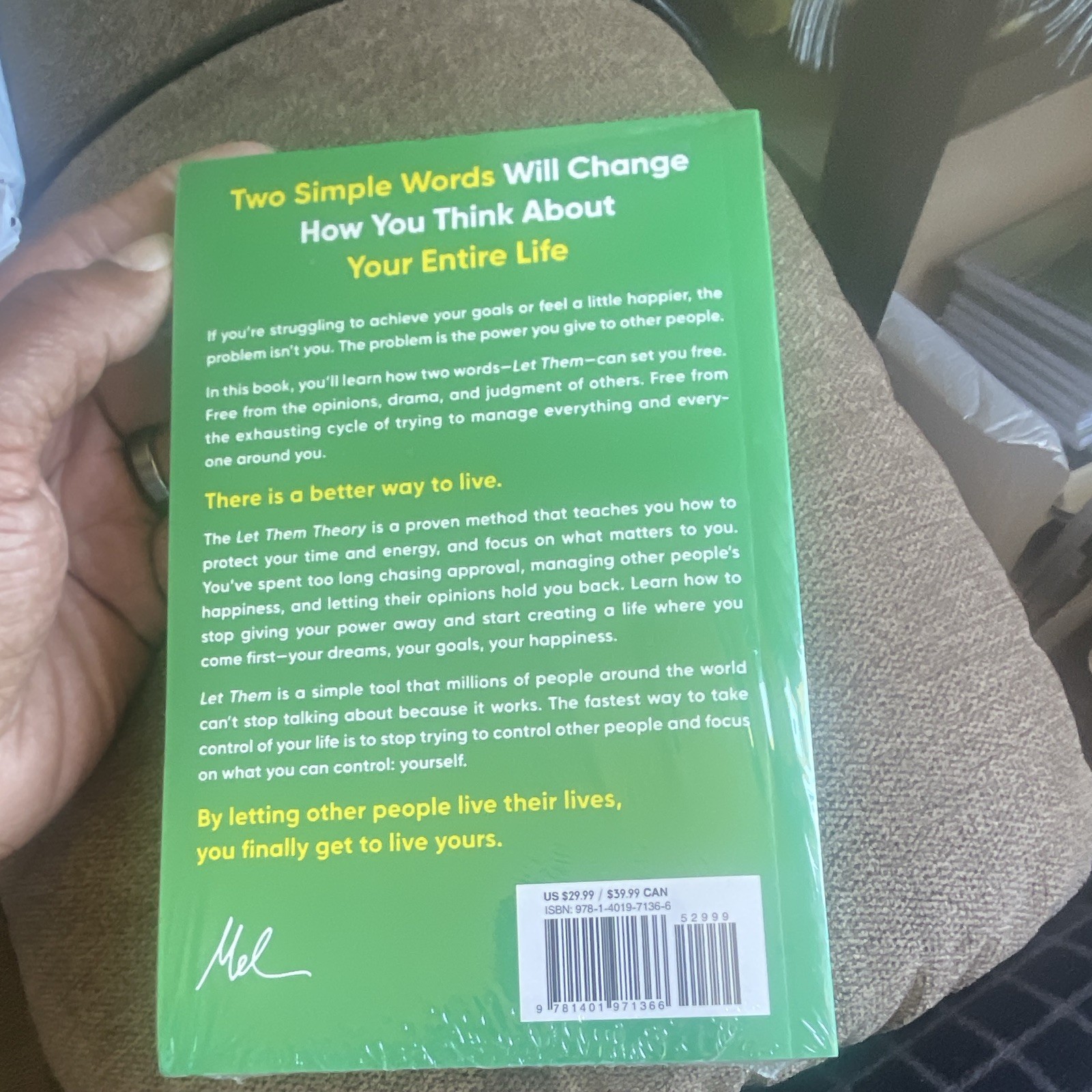 Mel Robbins Let Them Theory: Life-Changing Tool Hardcover 2024 Self-Help