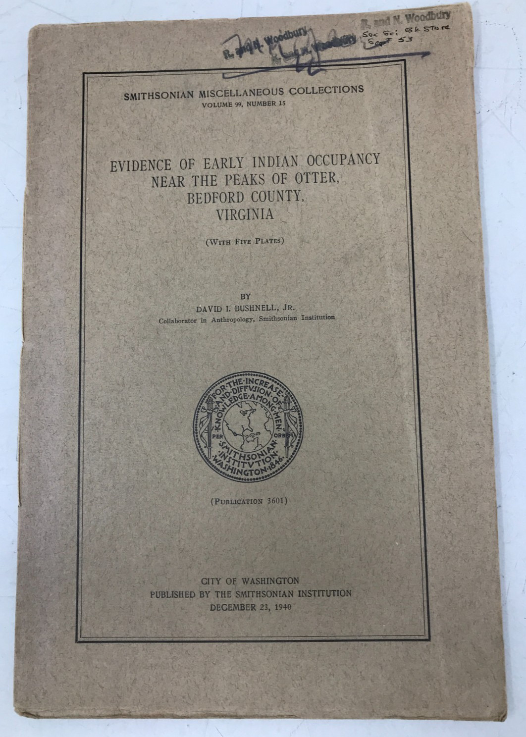 Smithsonian Miscellaneous Collections Vol. 99 No. 15 PAM E-45