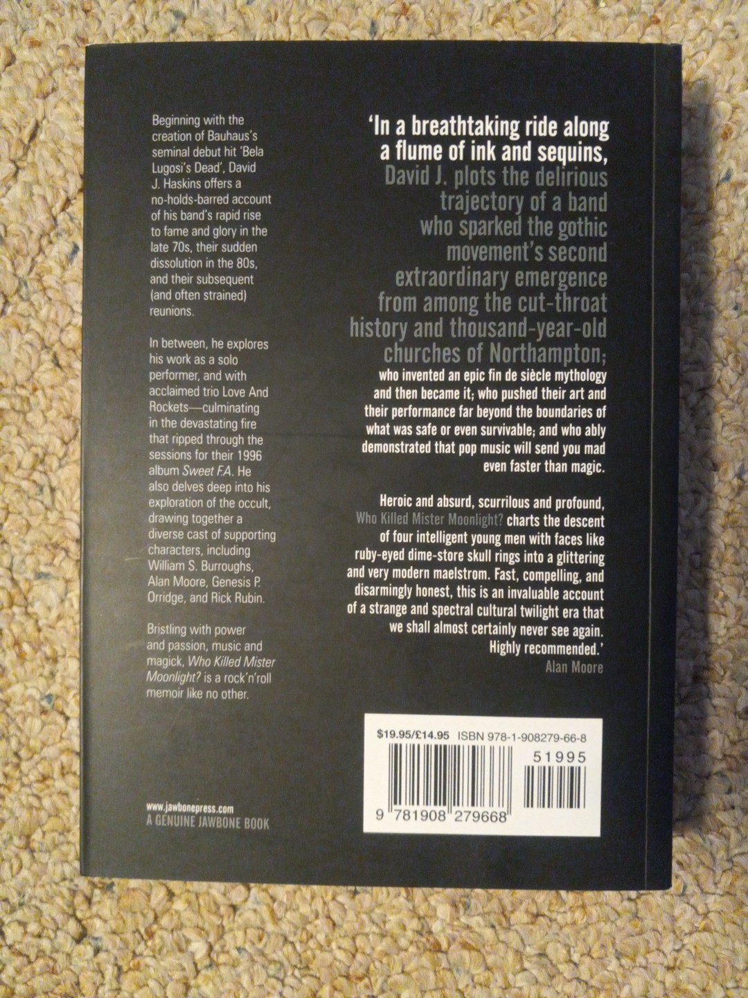 New Signed Copy! Who Killed Mister Moonlight? Bauhaus David J Haskins 2nd Ed.