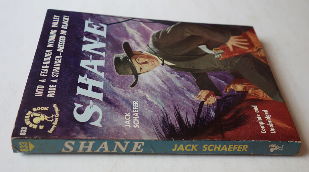 SHANE First Paperback Edition 1950 Bantam 833 JACK SCHAEFER Nice Copy!