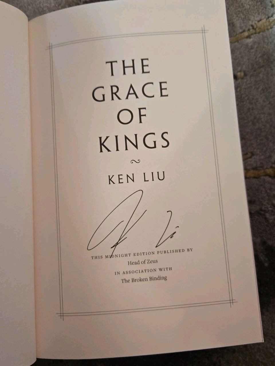 The Dandelion Dynasty Midnight Edition SIGNED by Ken Liu via Broken Binding