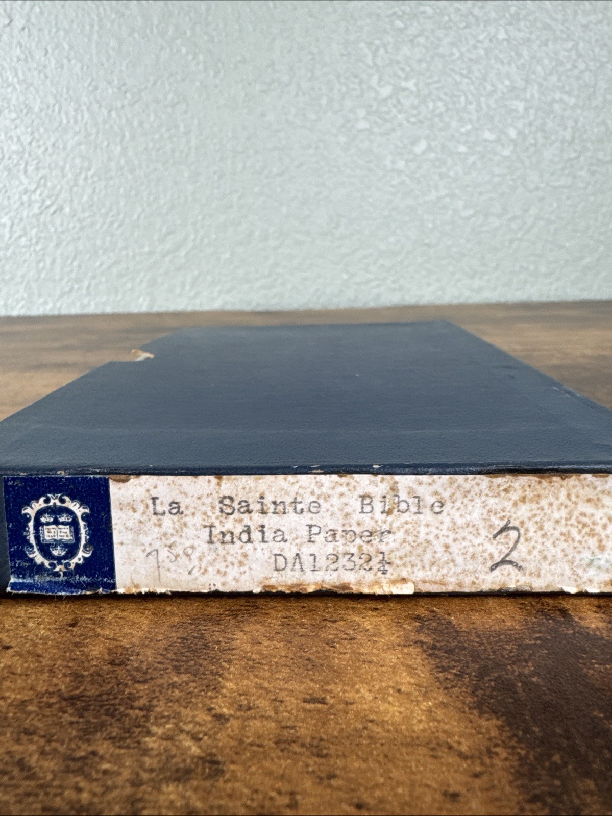 FRENCH DARBY BIBLE – LA SAINTE BIBLE 1960 – PEBBLED LEATHER – INDIA PAPER – NF