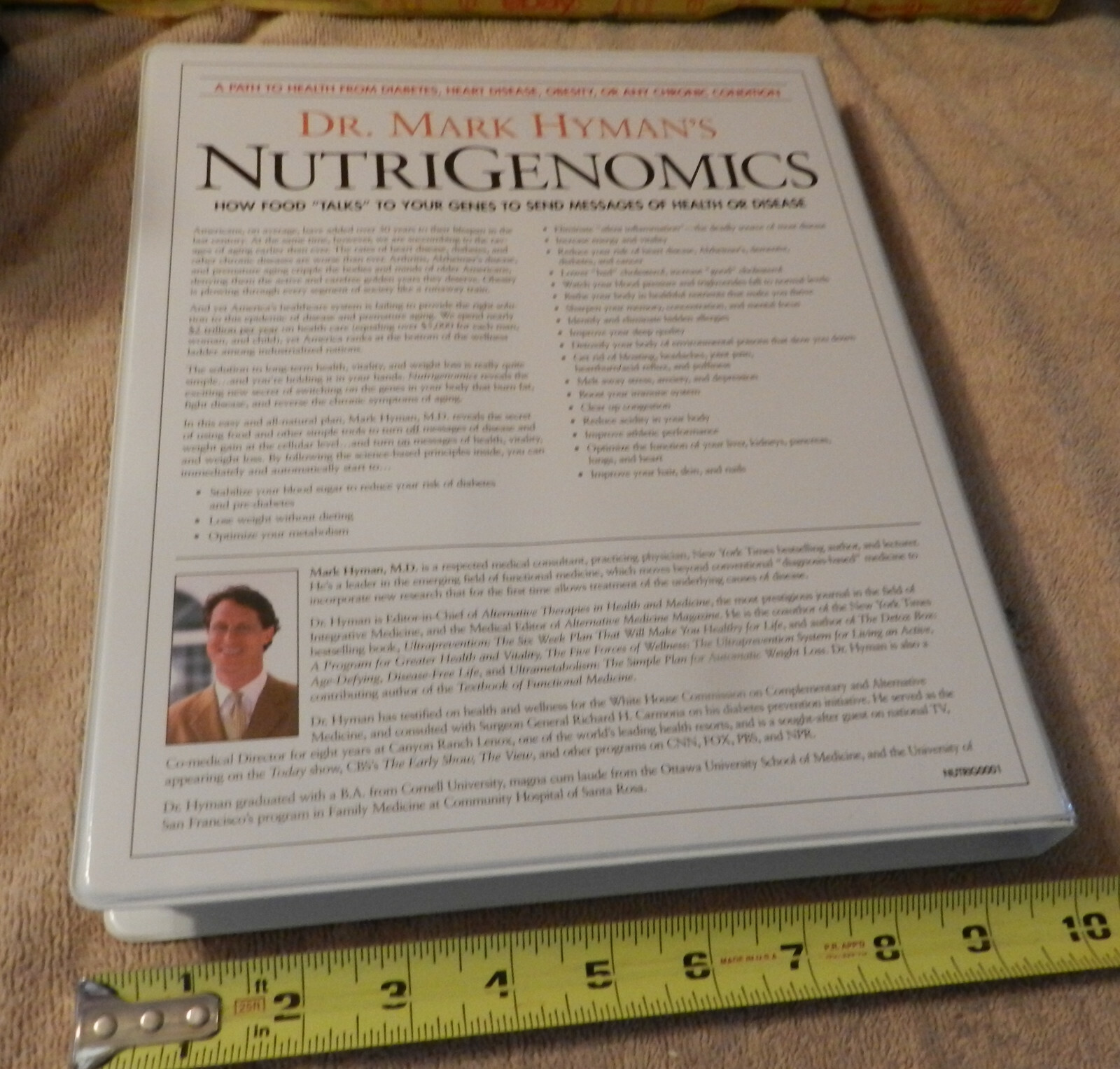 NutriGenomics How Food Talks To Your Genes Dr Mark Hyman 2006 Audio CDs and Book