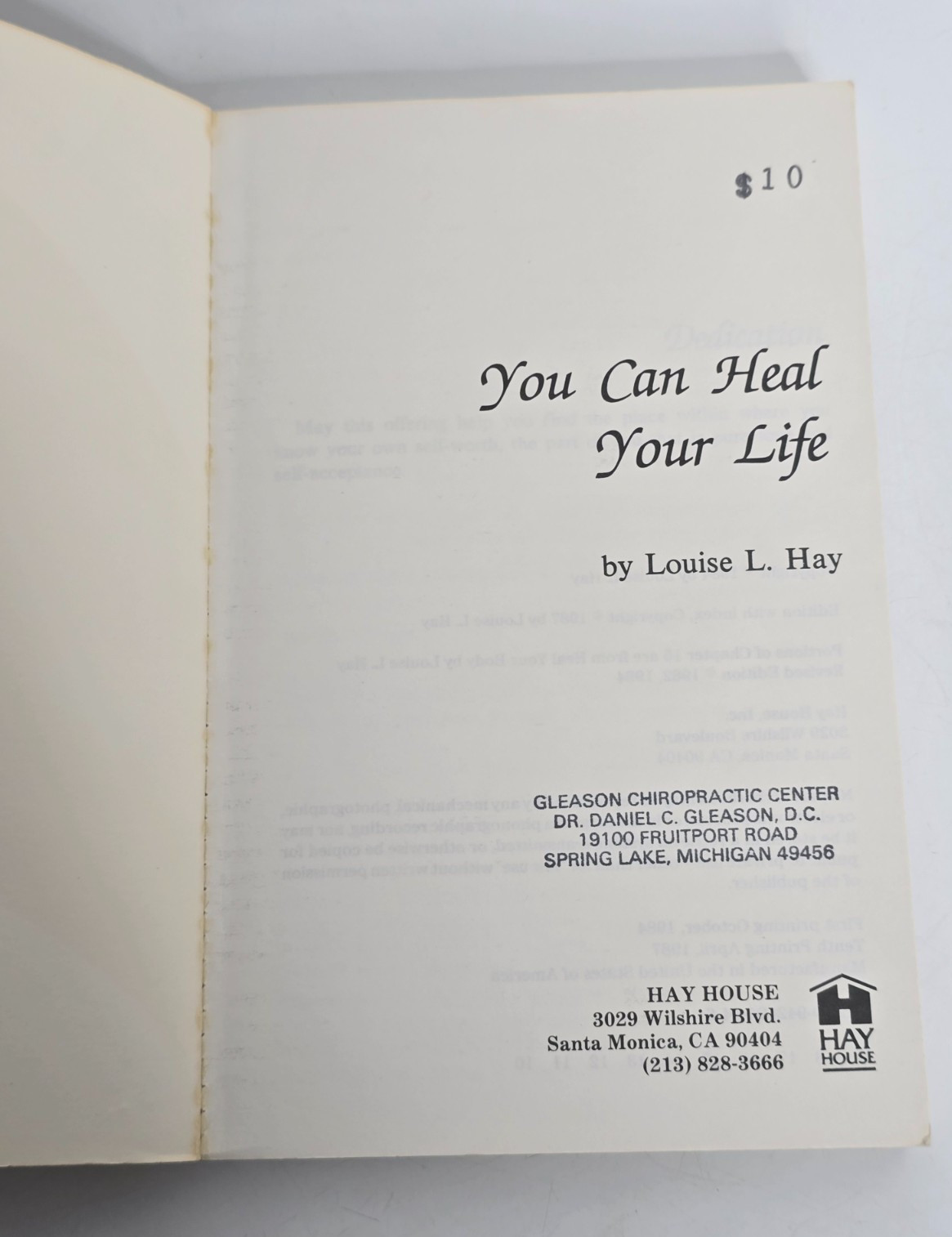 You Can Heal Your Life Paperback Book Louise L. Hay Self-Help Psychology