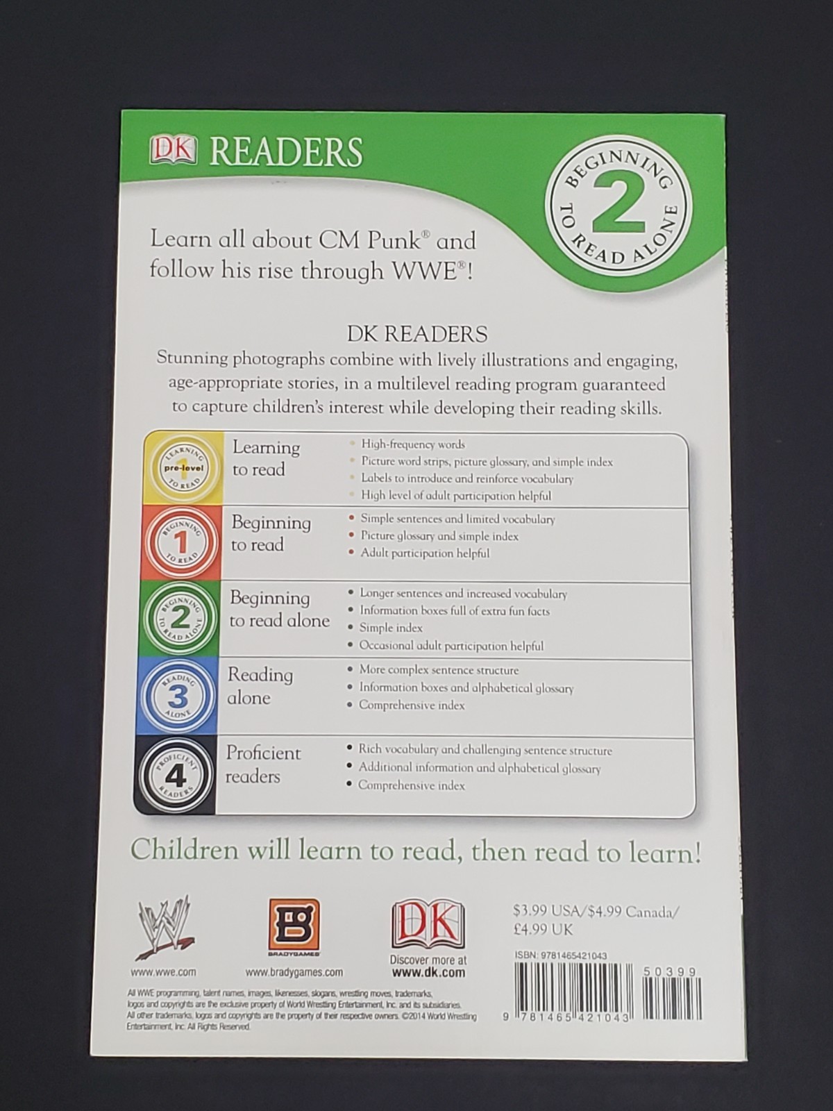 DK Reader Level 2: WWE CM Punk Second Edition Kevin Sullivan New